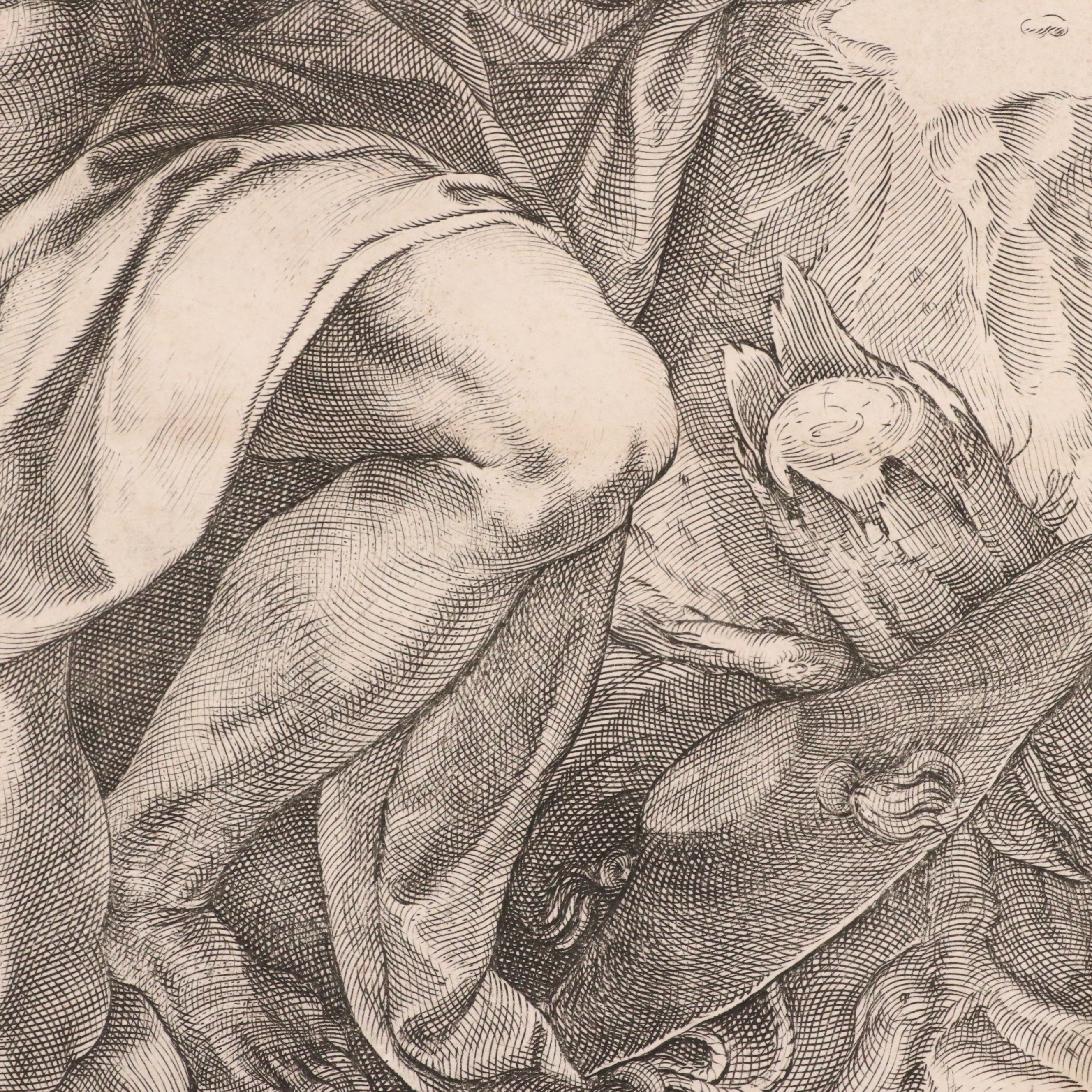 Antique Engravings Including "Saint Jerome," 17th and 18th Century