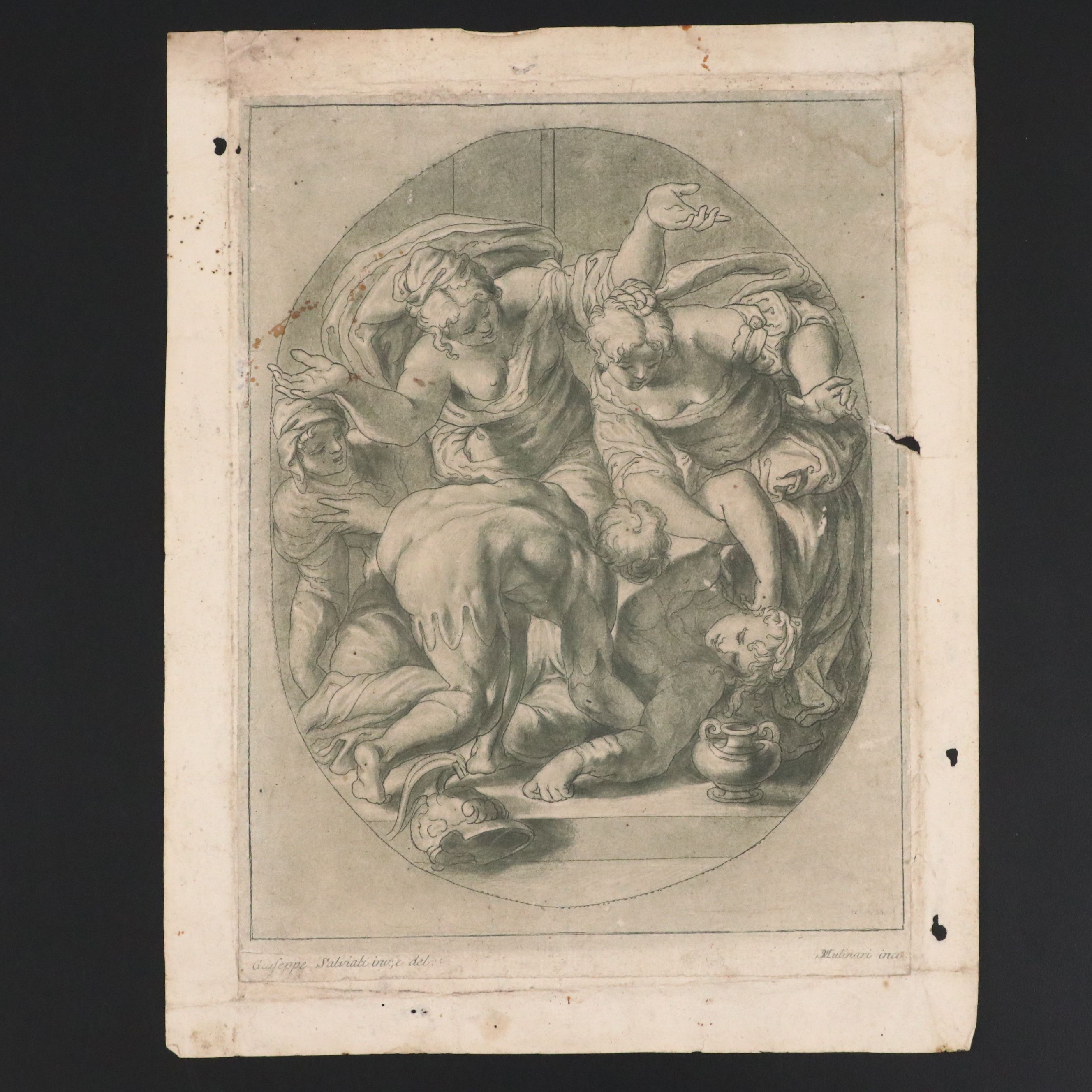 Antique Engravings Including "Saint Jerome," 17th and 18th Century
