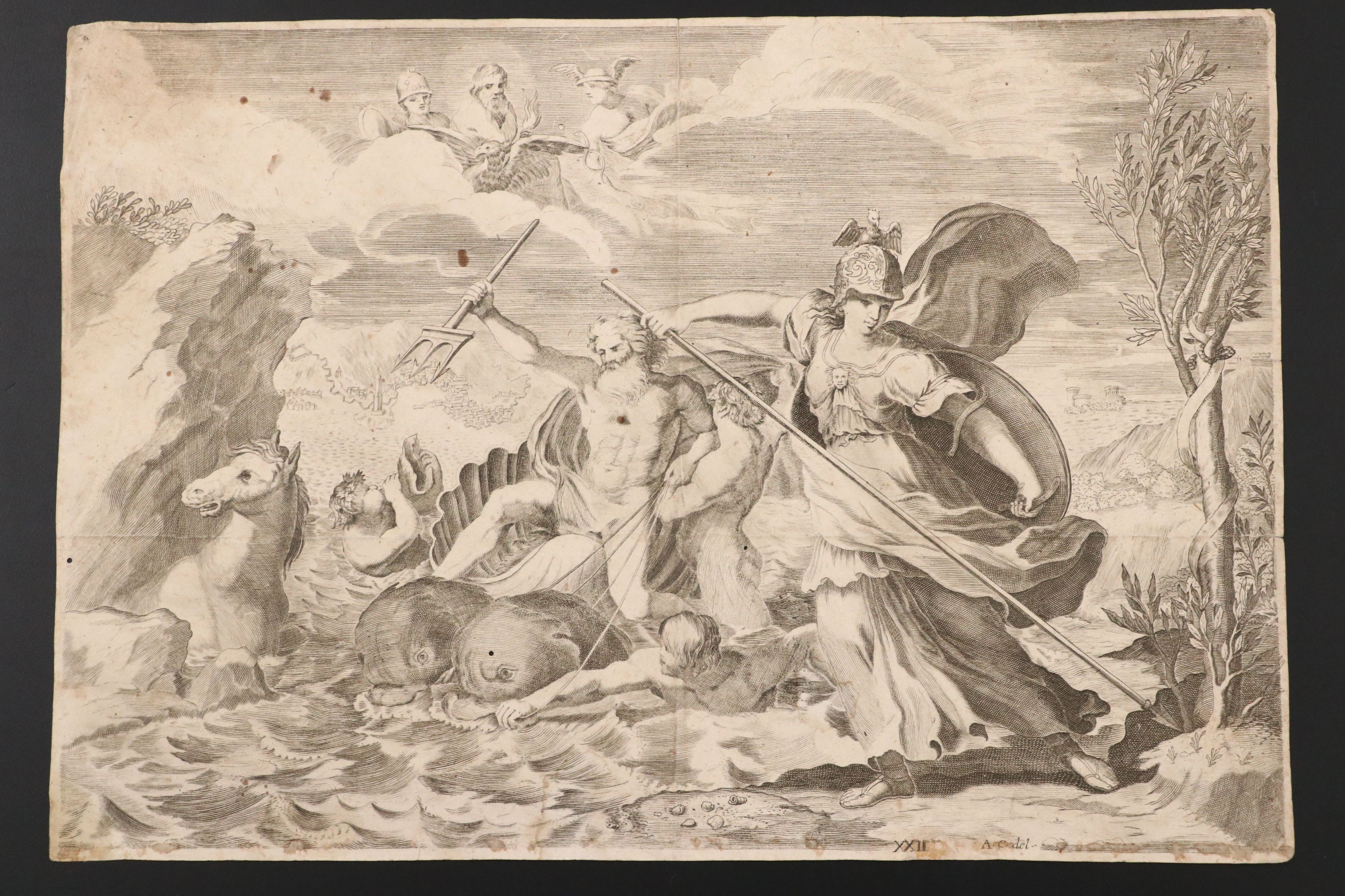 Antique Engravings Including "Saint Jerome," 17th and 18th Century