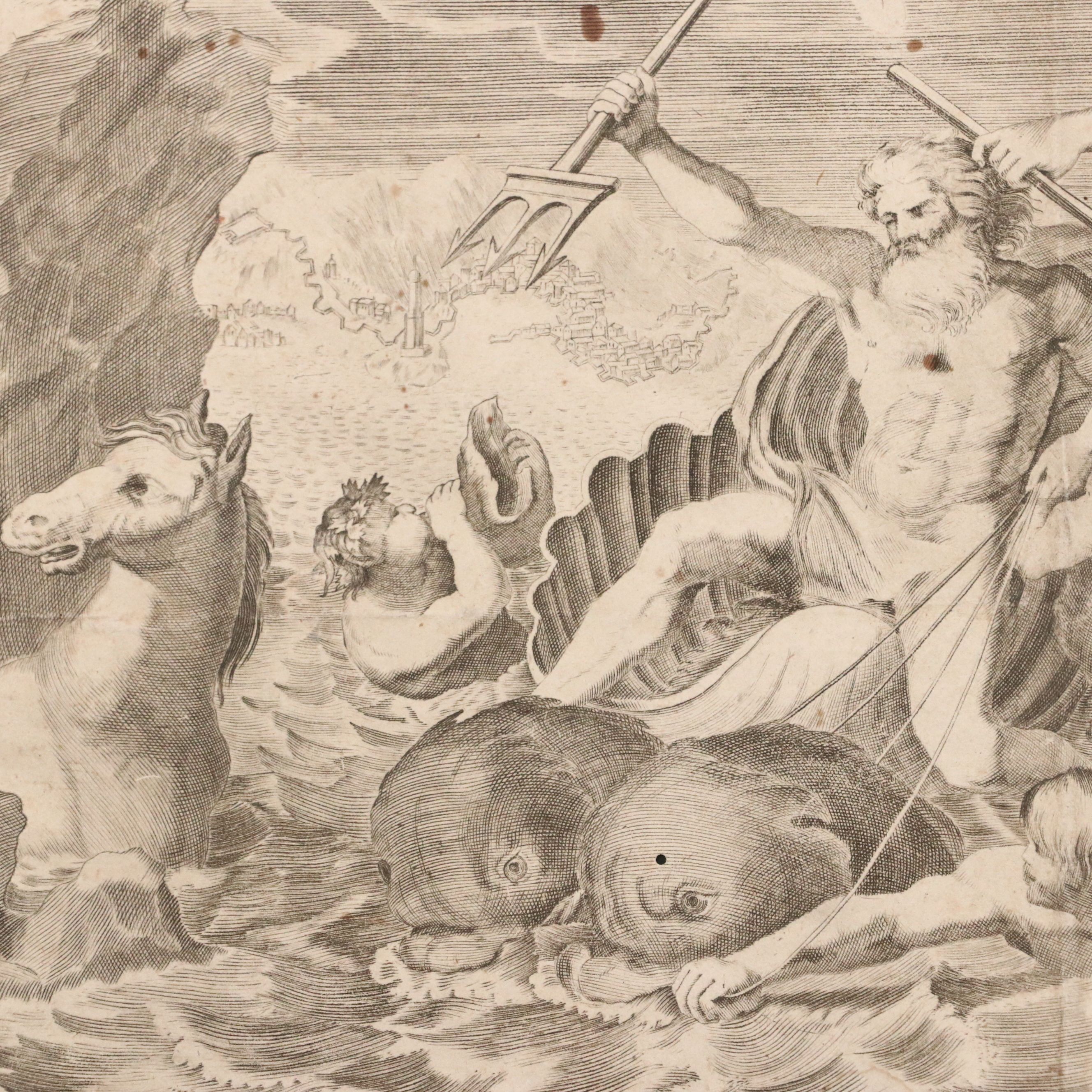 Antique Engravings Including "Saint Jerome," 17th and 18th Century