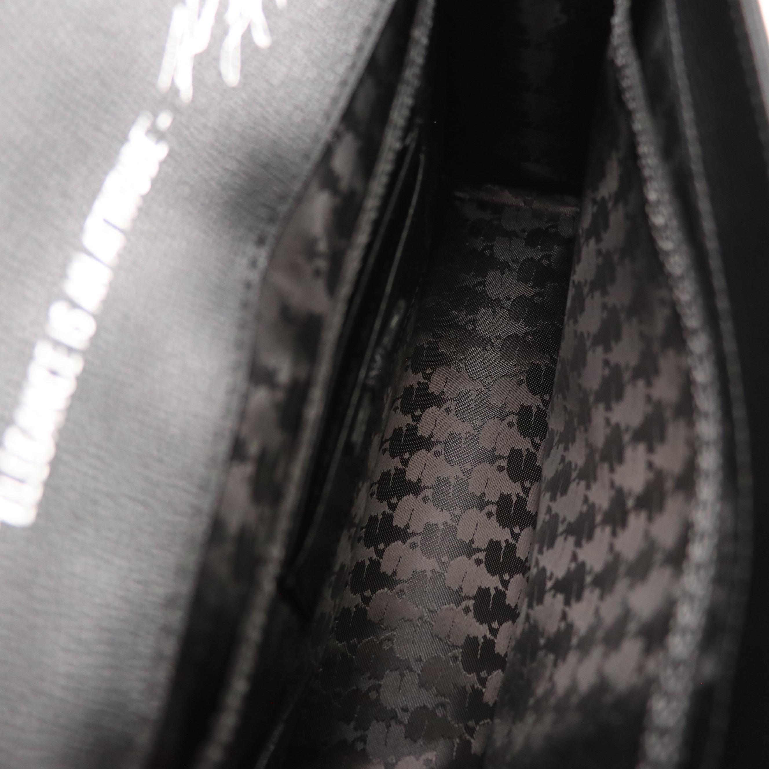 Karl Lagerfeld Simone Floral Tapestry and Leather Trim Two-Way Top Handle Bag