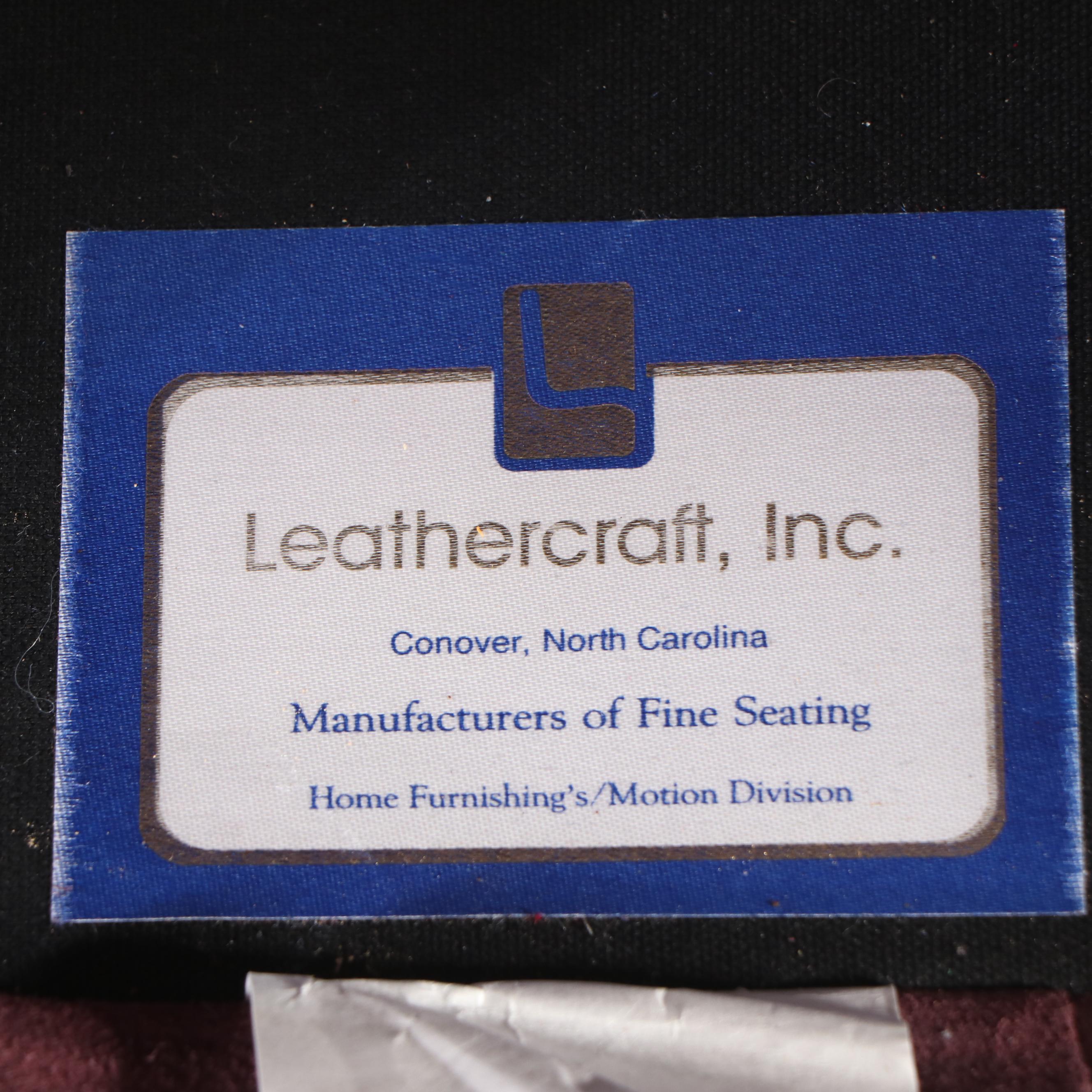 Leathercraft Inc. Leather Upholstered Club Chair and Ottoman