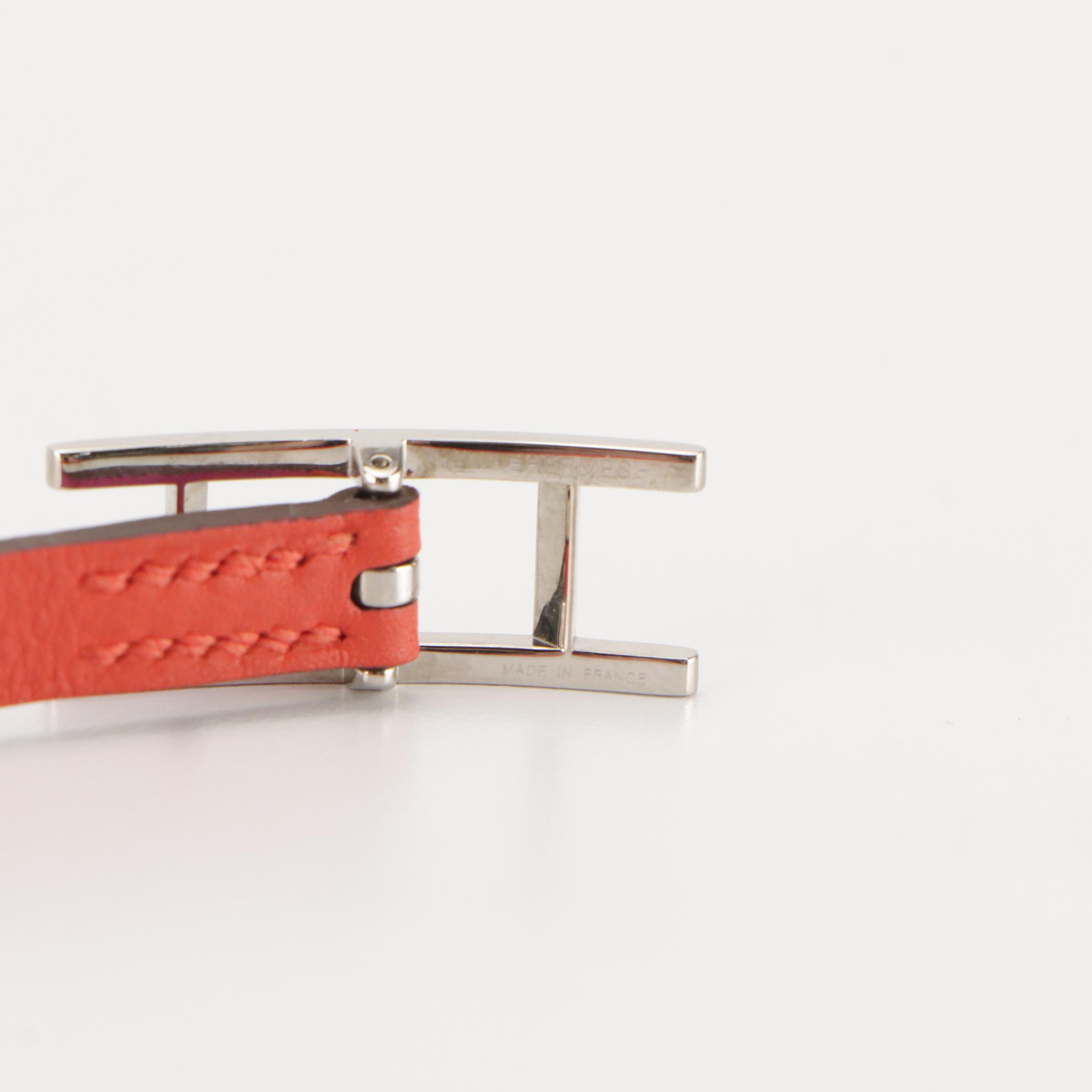 Hermès Behapi Double Tour Red/Pink Leather Bracelet