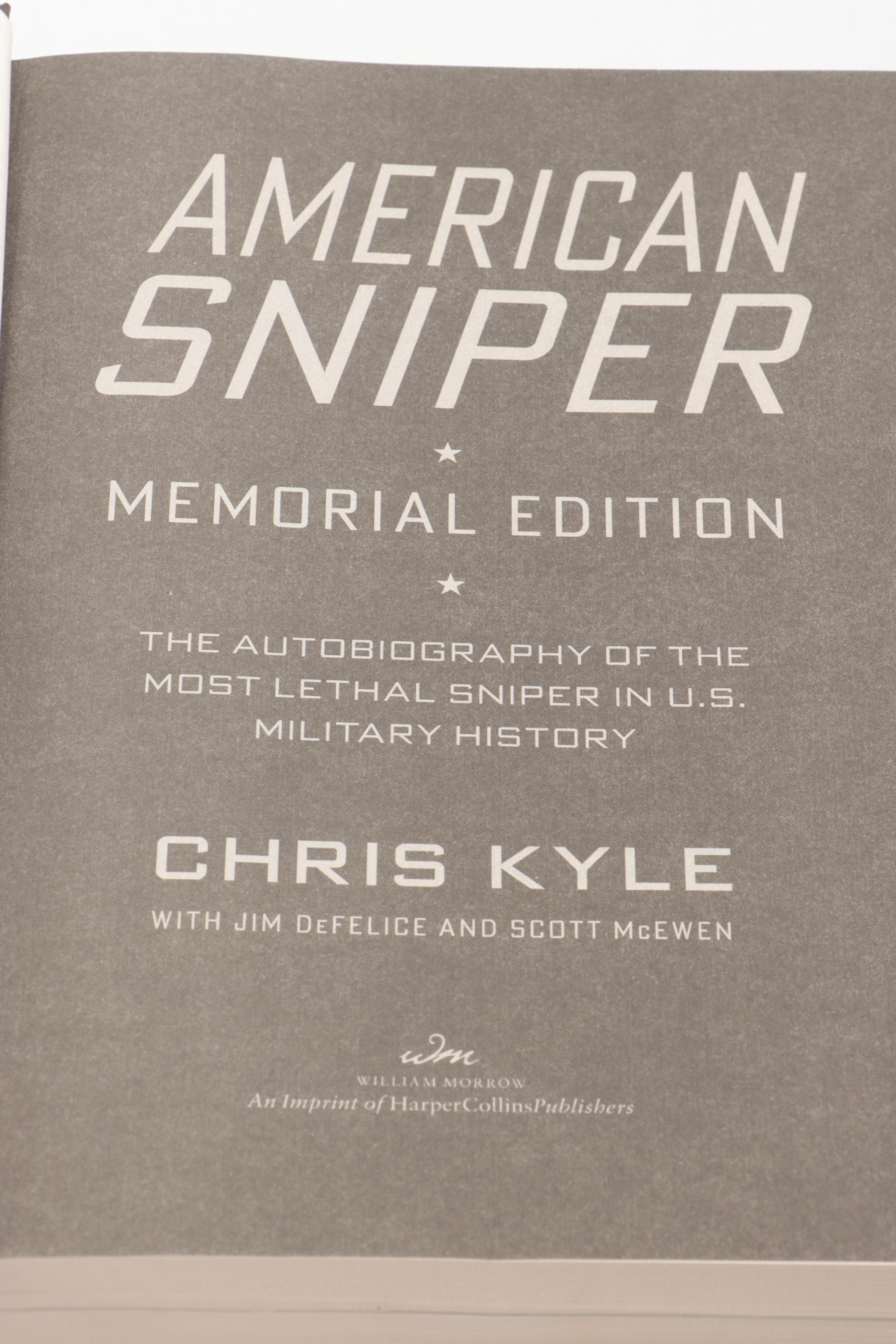 Memorial Edition "American Sniper" by Chris Kyle, 2013