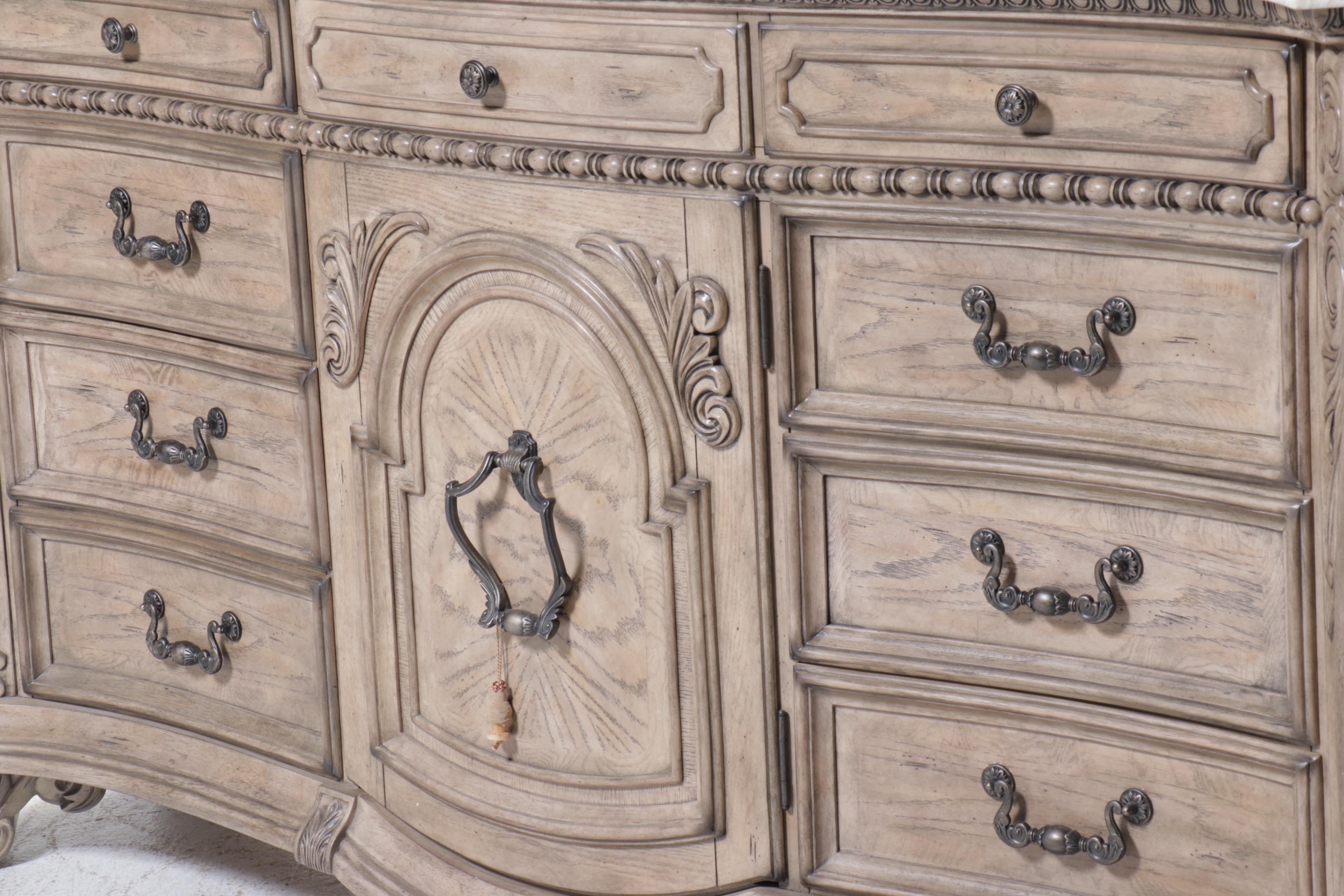 Michael Amini "Villa di Como" Marble Top Painted Wood Dresser