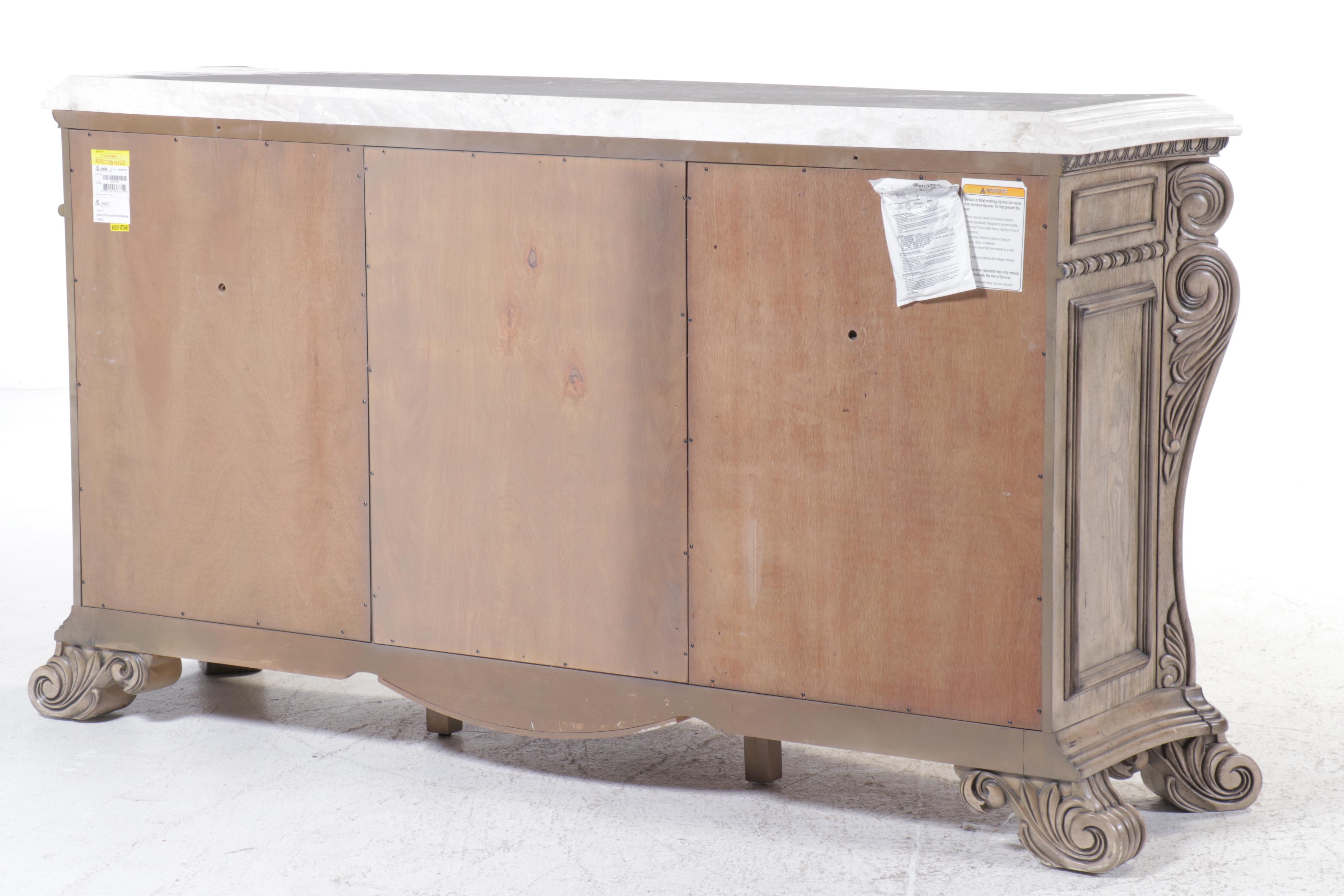 Michael Amini "Villa di Como" Marble Top Painted Wood Dresser