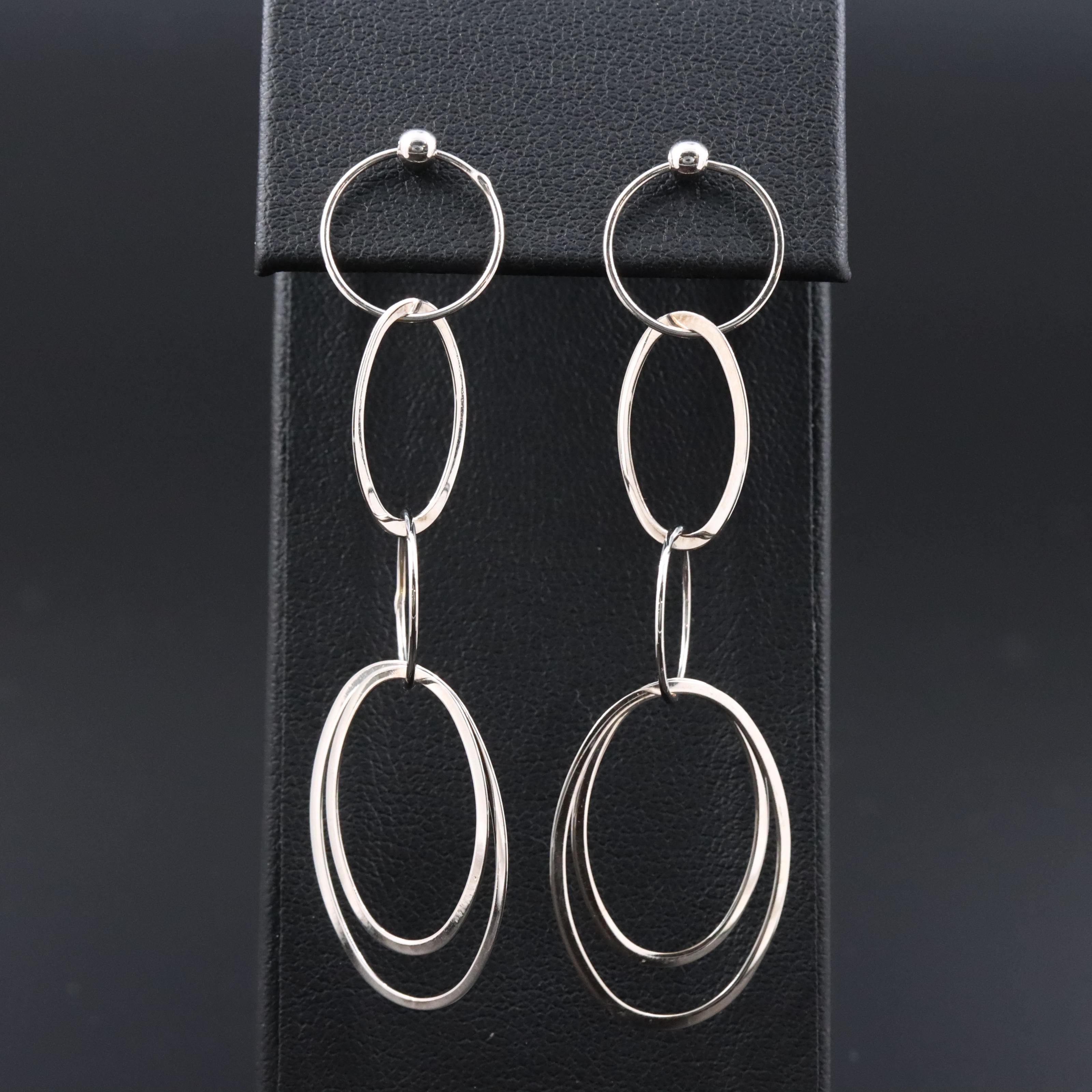 14K Oval Link Earrings