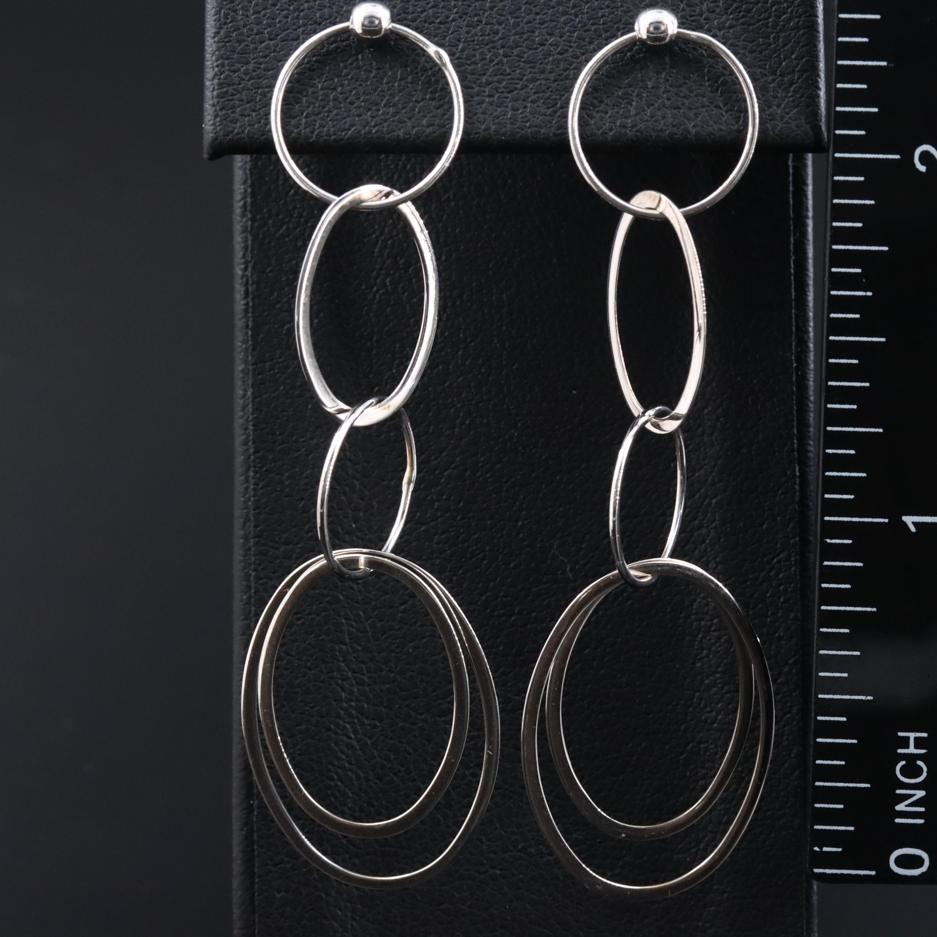 14K Oval Link Earrings