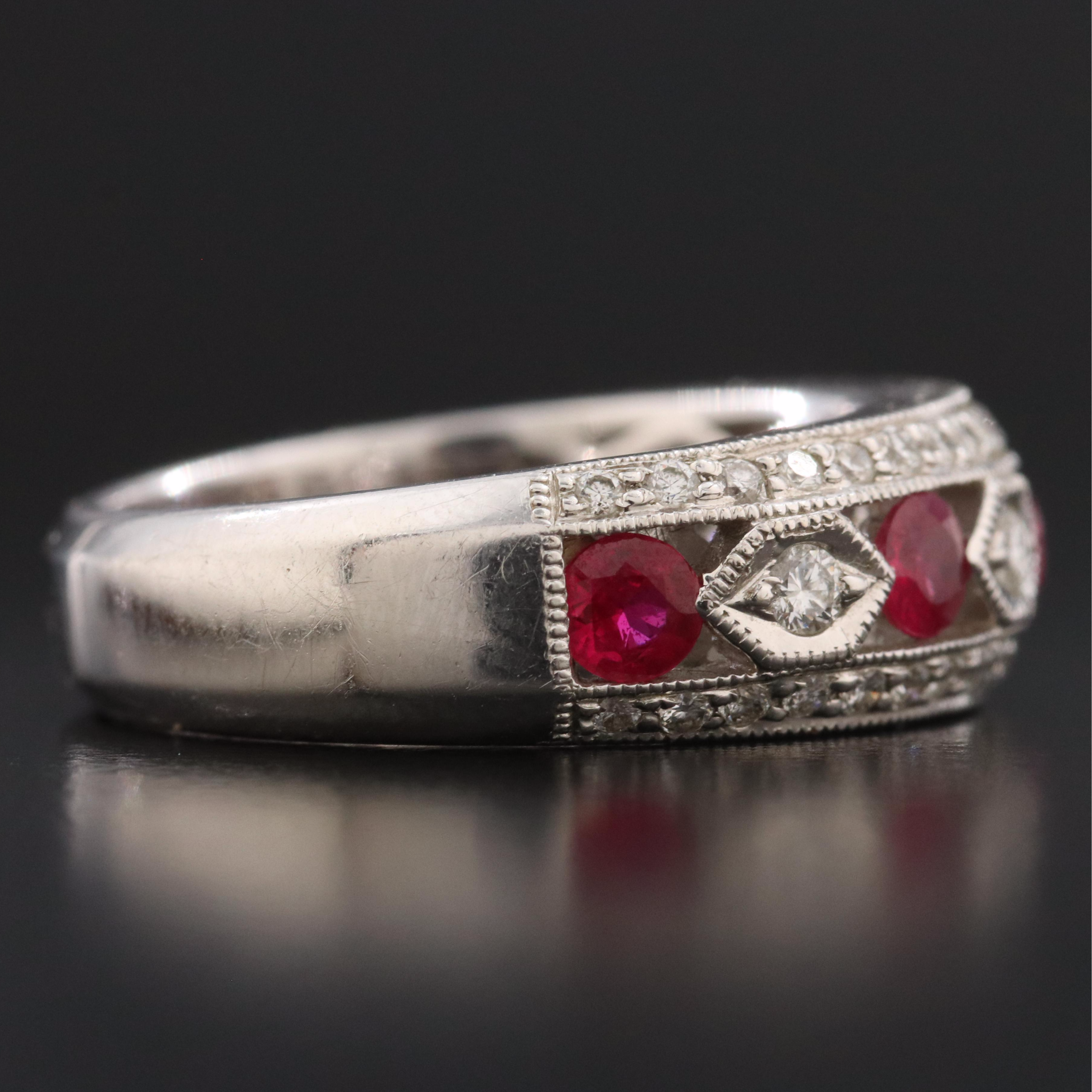 14K Ruby and Diamond Ring