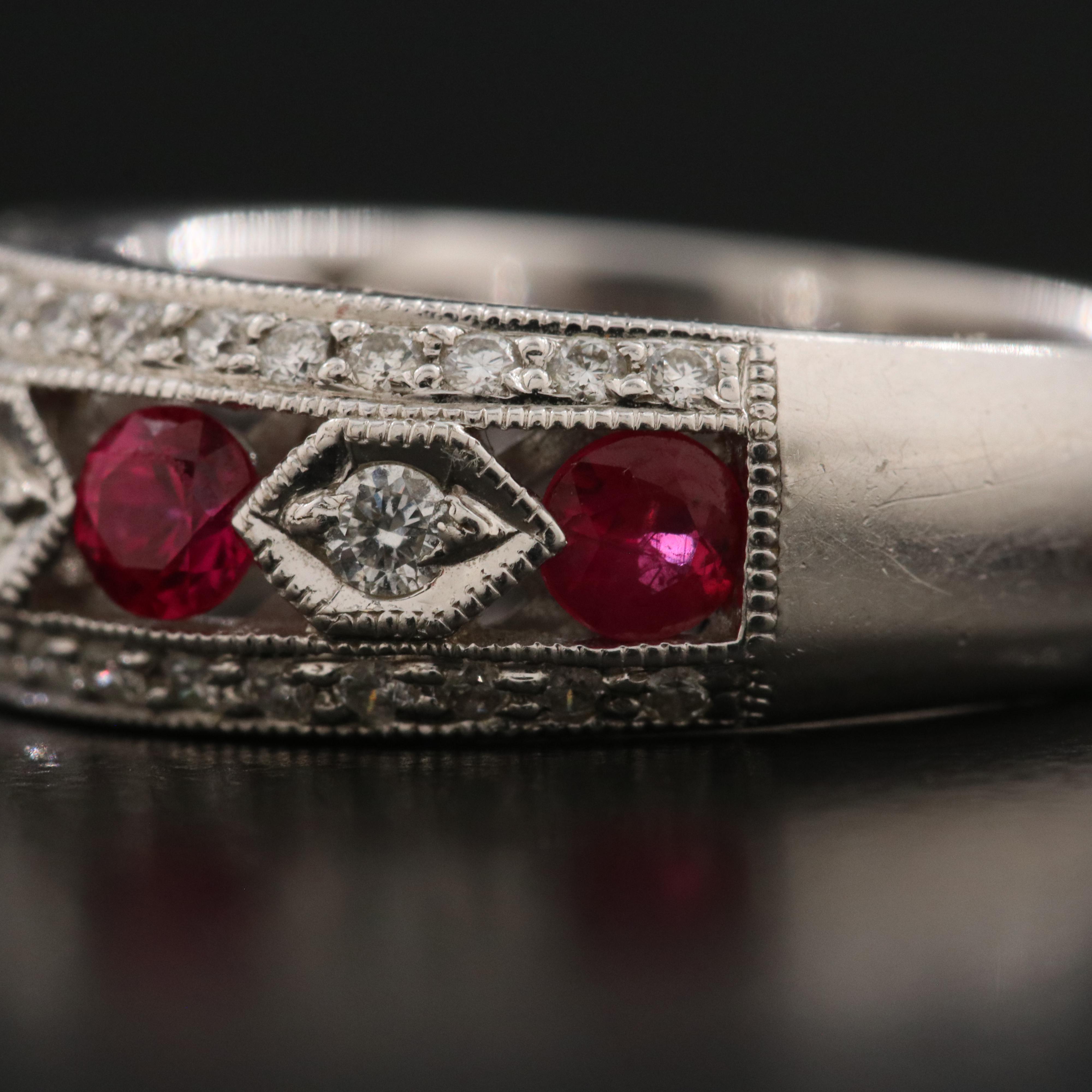 14K Ruby and Diamond Ring