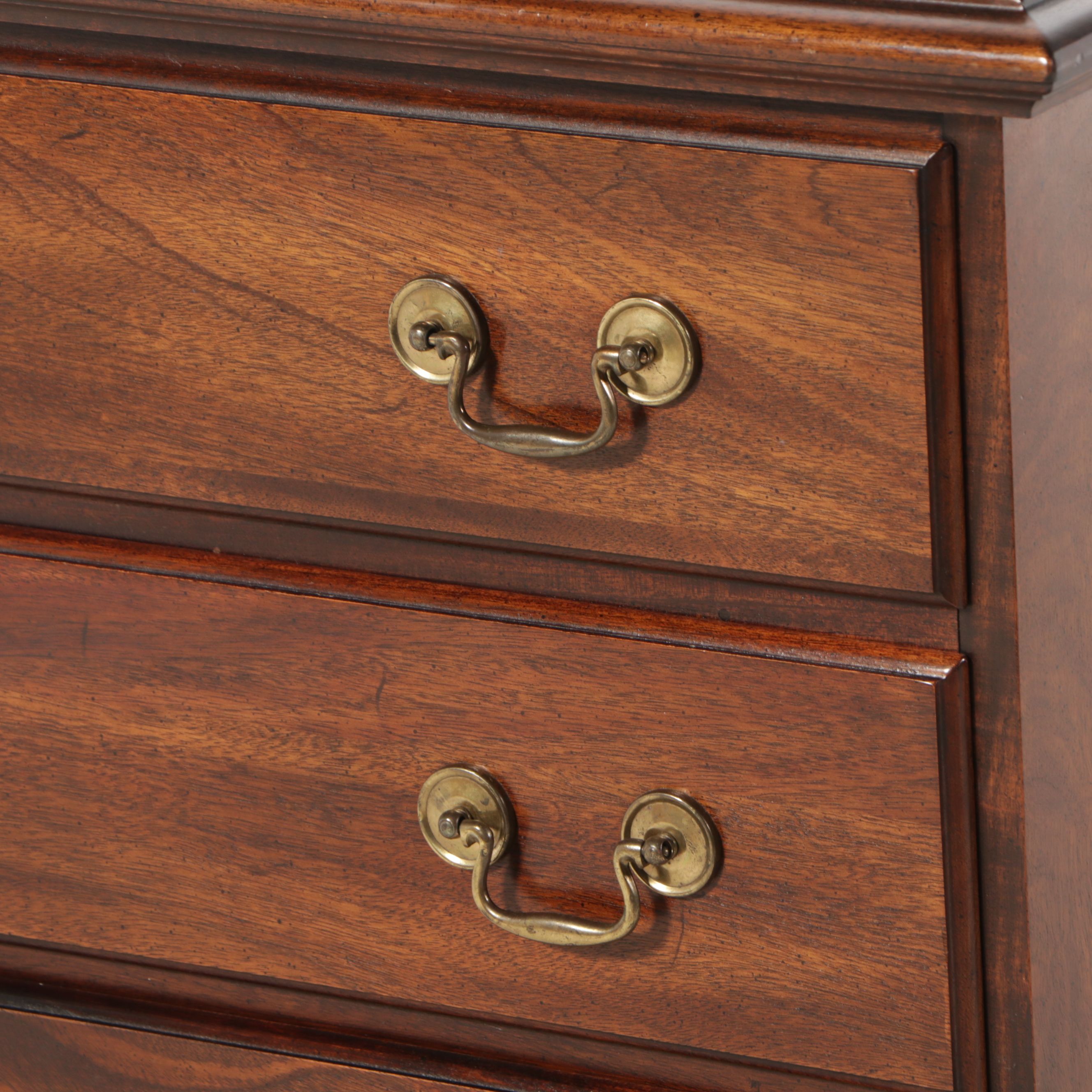 Georgian Style Mahogany Four-Drawer Chest, Late 20th Century