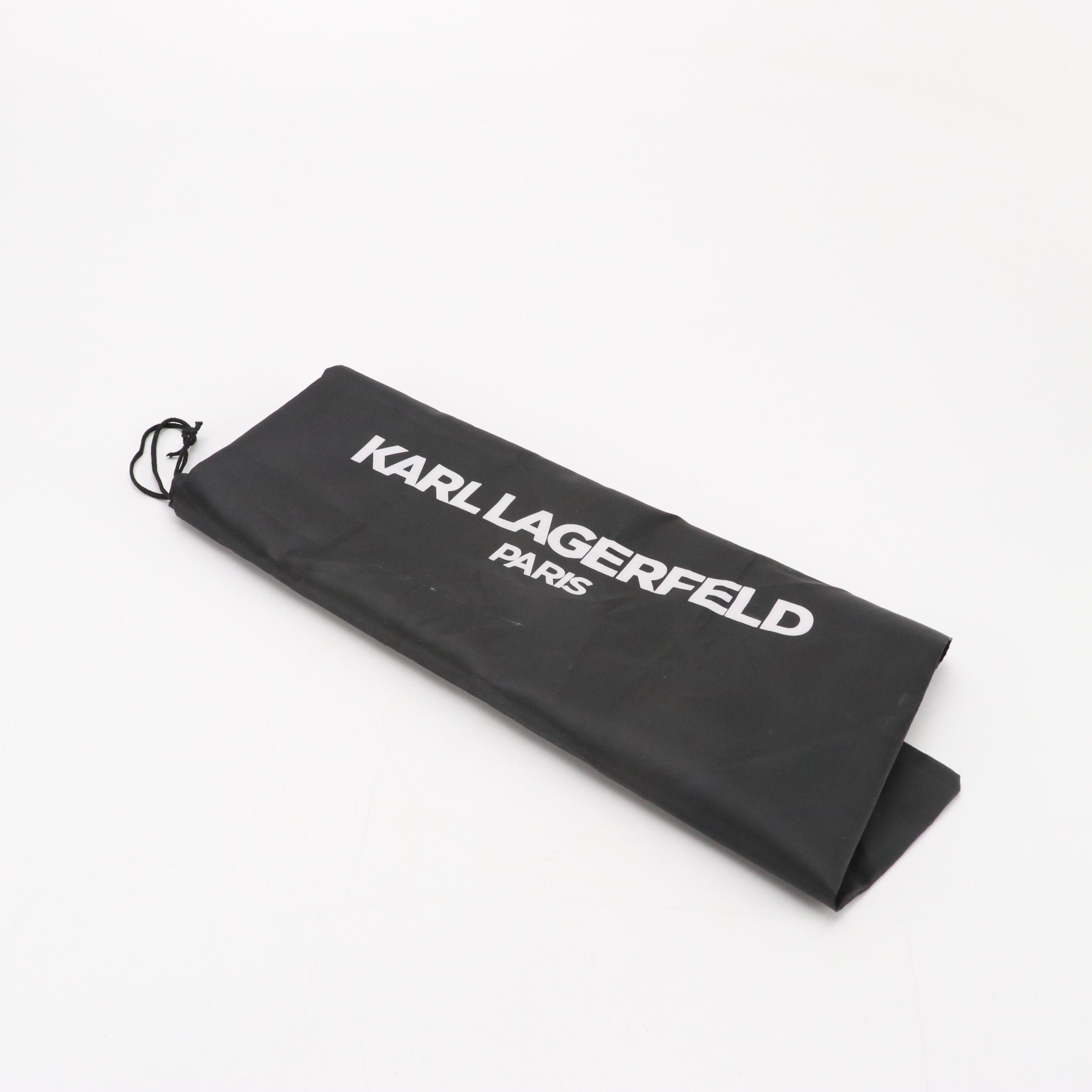 Karl Lagerfeld Paris Nouveau Heart Handle Bag in Black Grained Leather