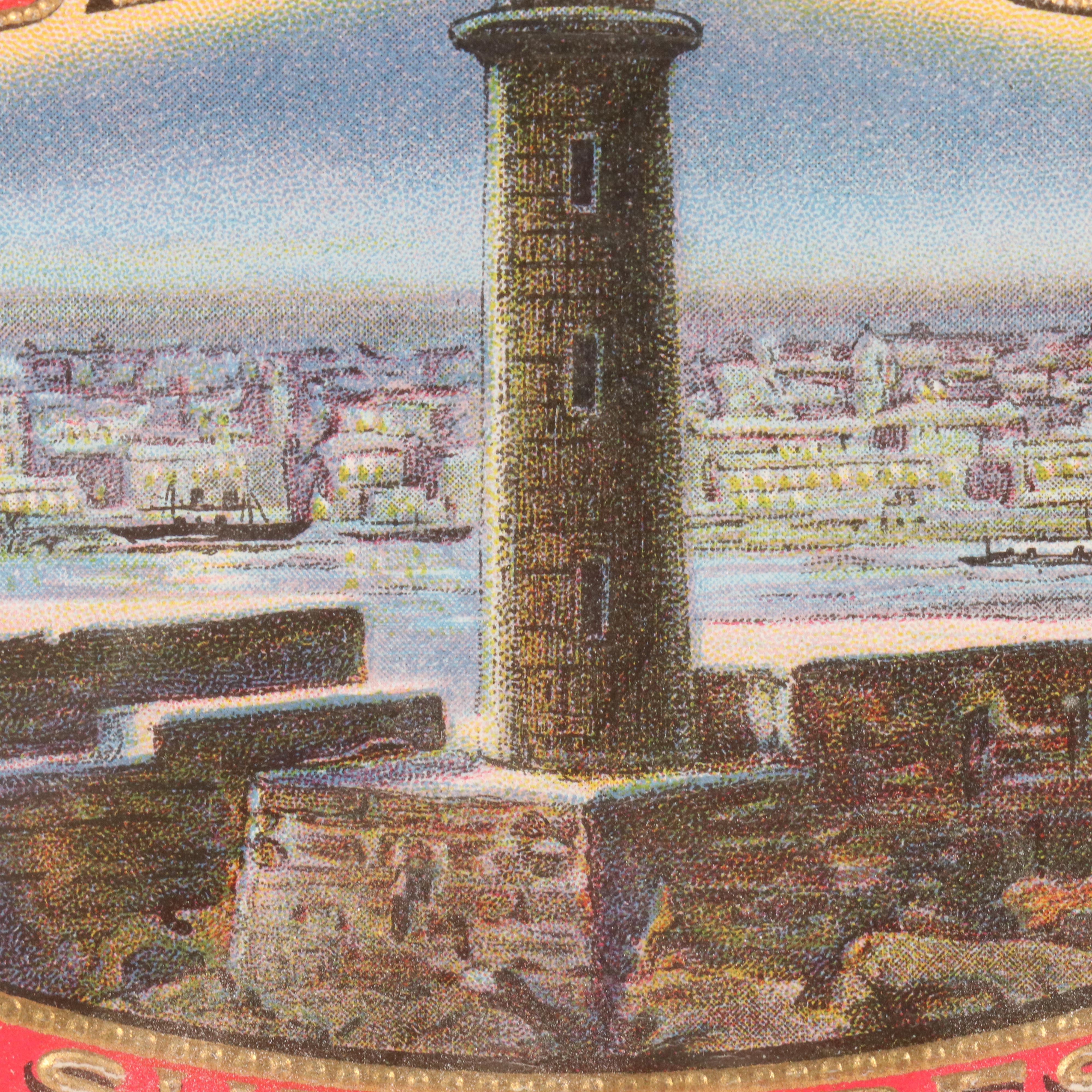 "Moro Light" Tobacco Embossed Chromolithograph Cigar Box Label