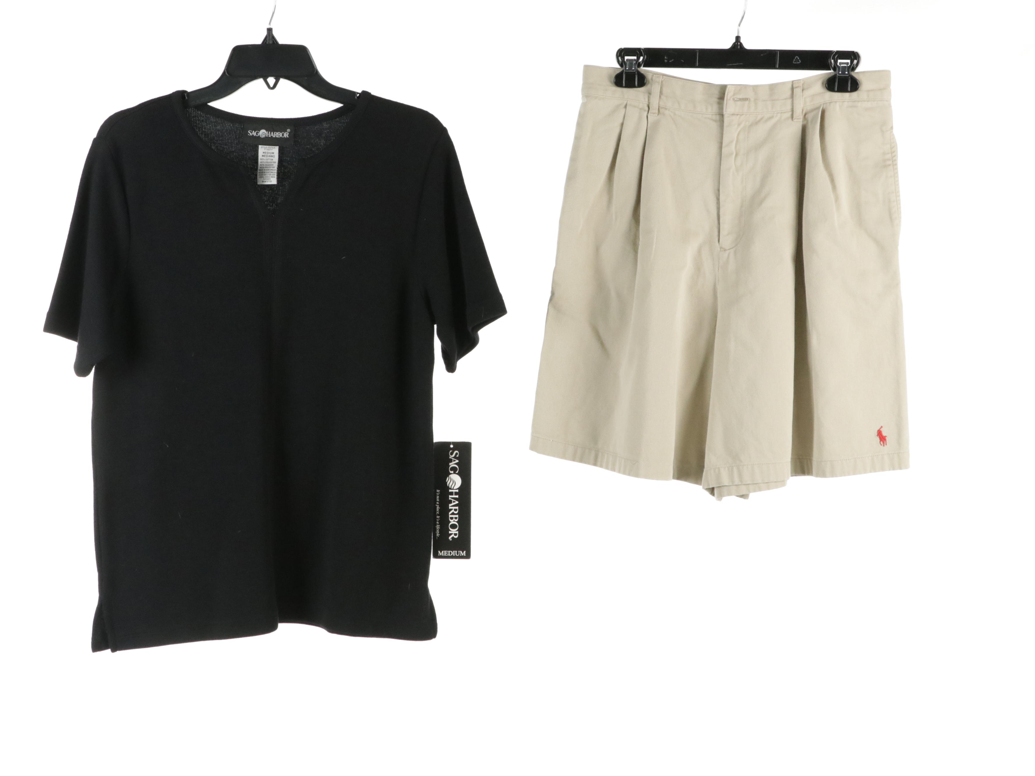 Sag Harbor Short Sleeve Top, Karen Scott Printed Capri Pants & Polo Sport Shorts