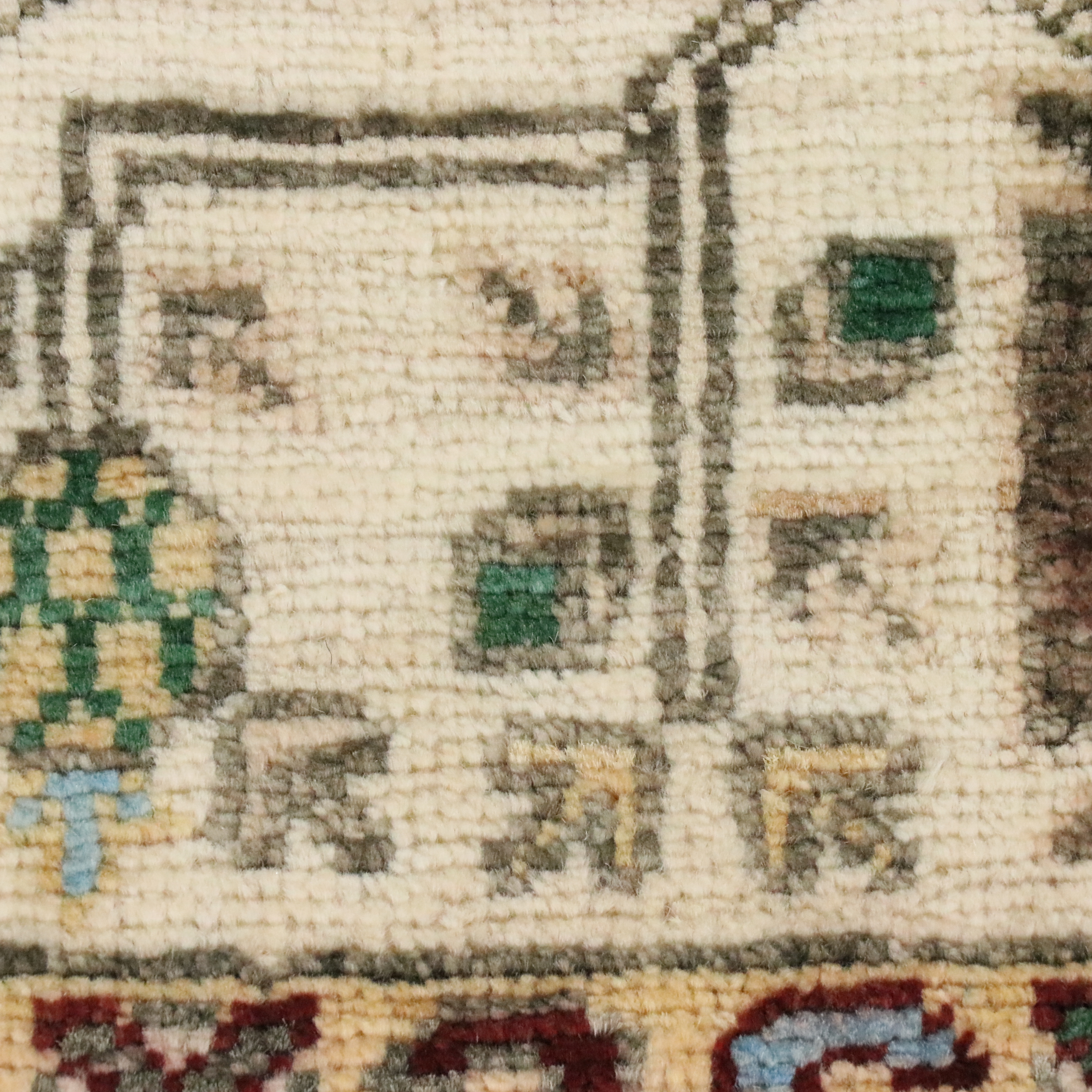 2'8 x 4'1 Hand-Knotted Afghan Khotan Accent Rug