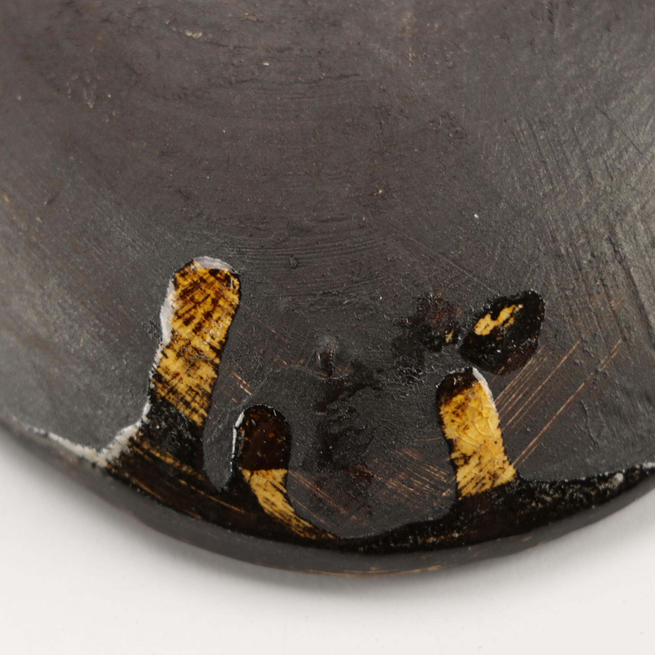 Williamsburg Restoration Ceramic Bowls and Brass Coaster with Other Pewter Spoon