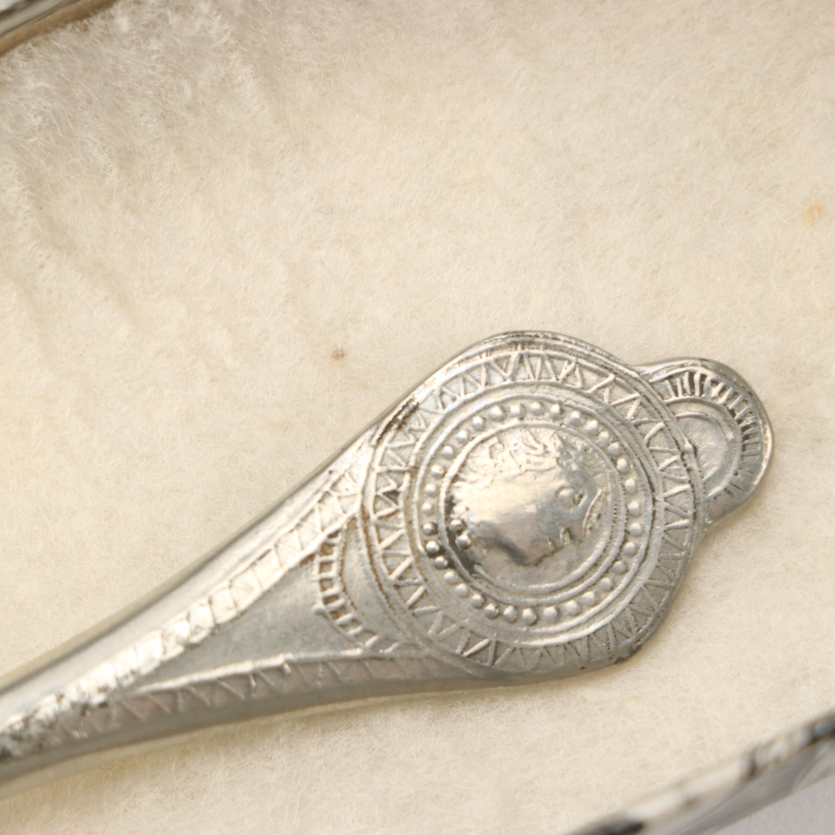Williamsburg Restoration Ceramic Bowls and Brass Coaster with Other Pewter Spoon