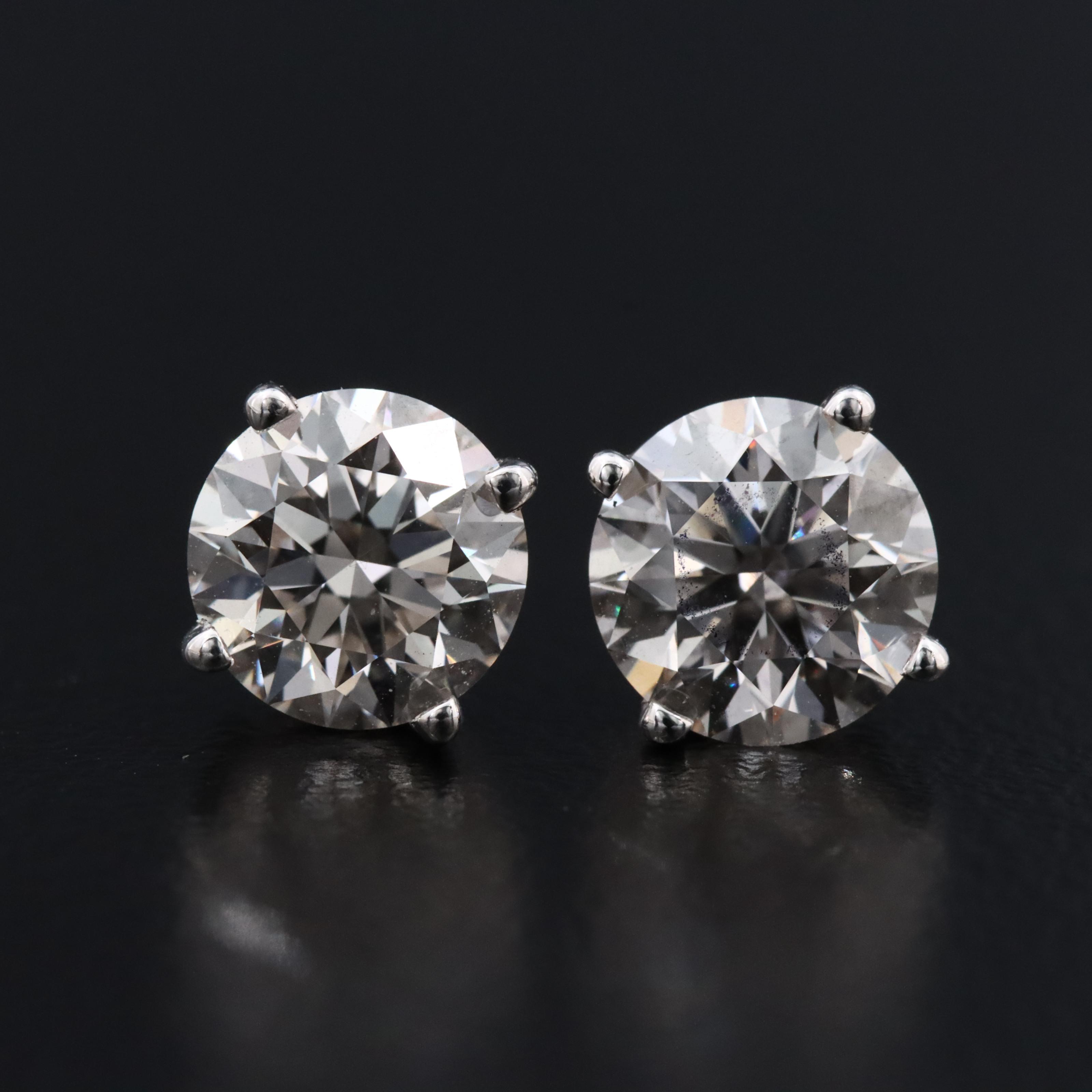 14K 1.97 CTW Lab Grown Diamond Solitaire Earrings