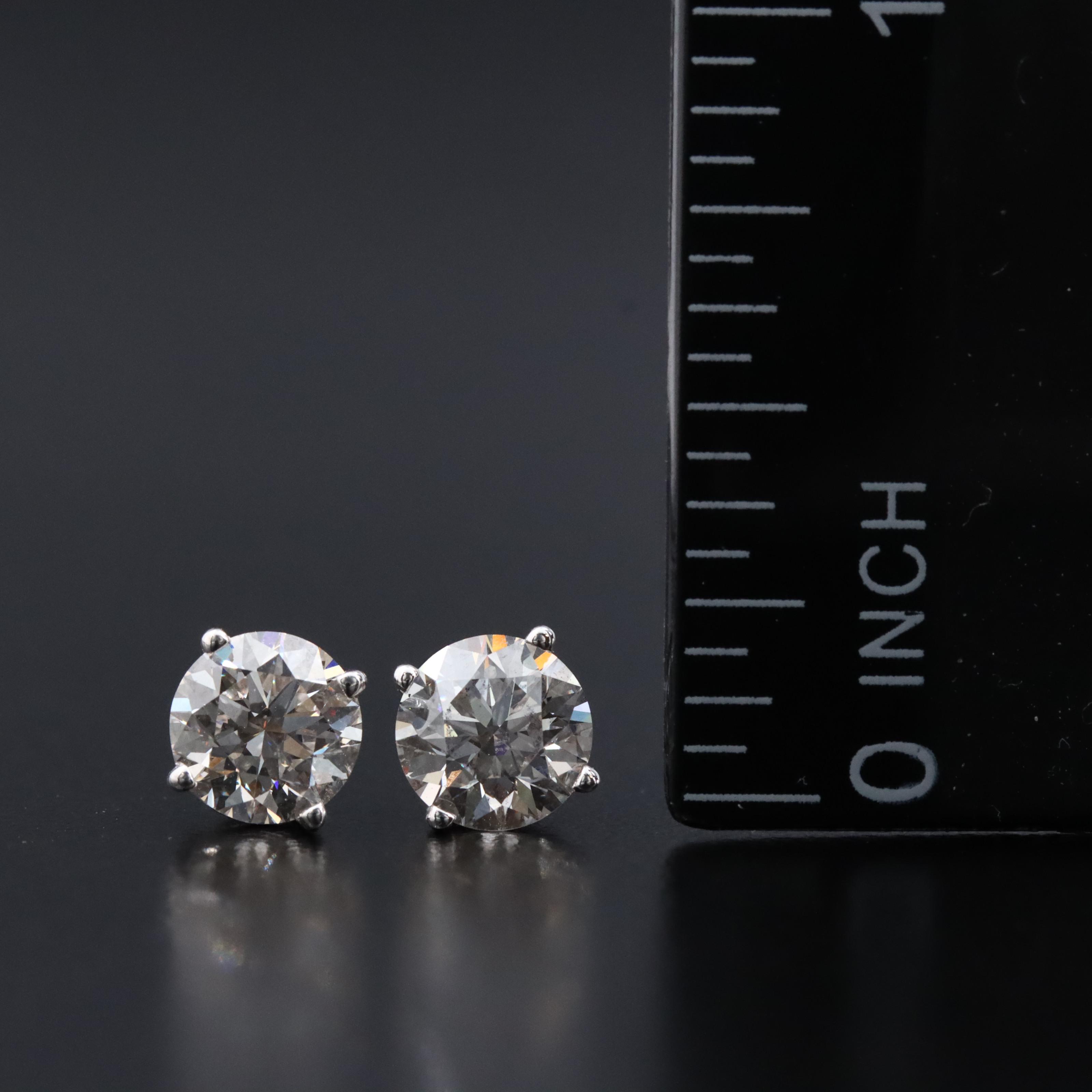 14K 1.97 CTW Lab Grown Diamond Solitaire Earrings