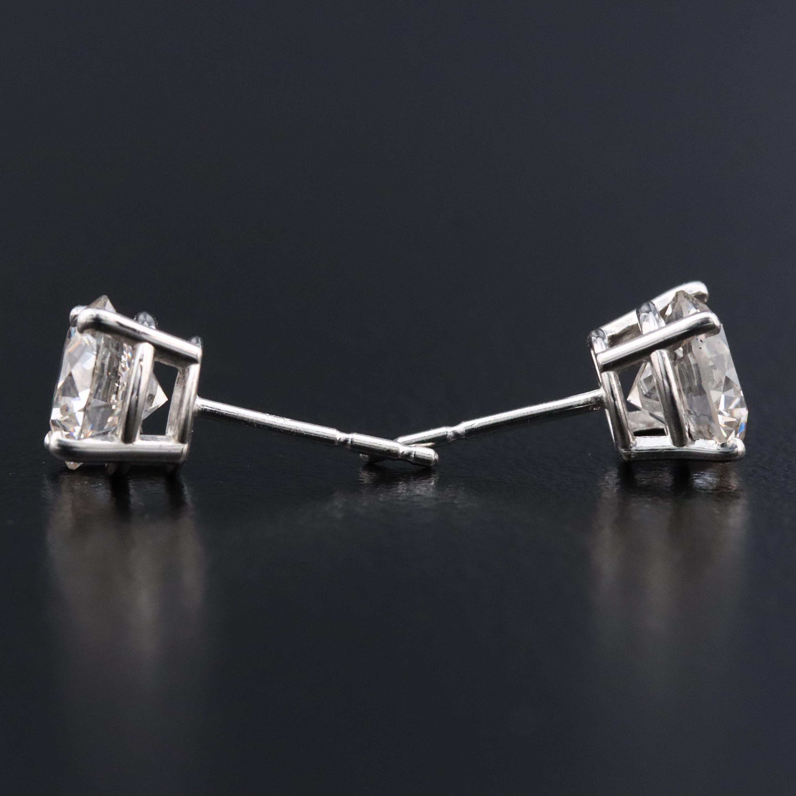 14K 1.97 CTW Lab Grown Diamond Solitaire Earrings