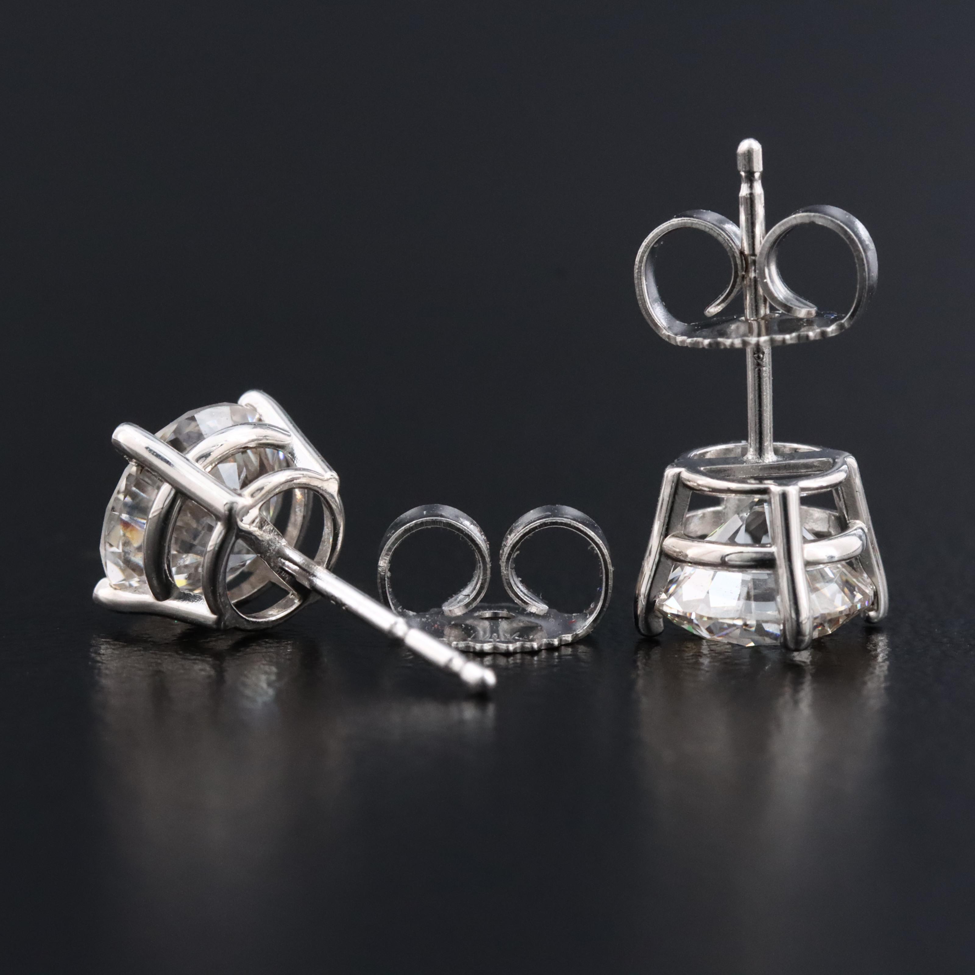 14K 1.97 CTW Lab Grown Diamond Solitaire Earrings