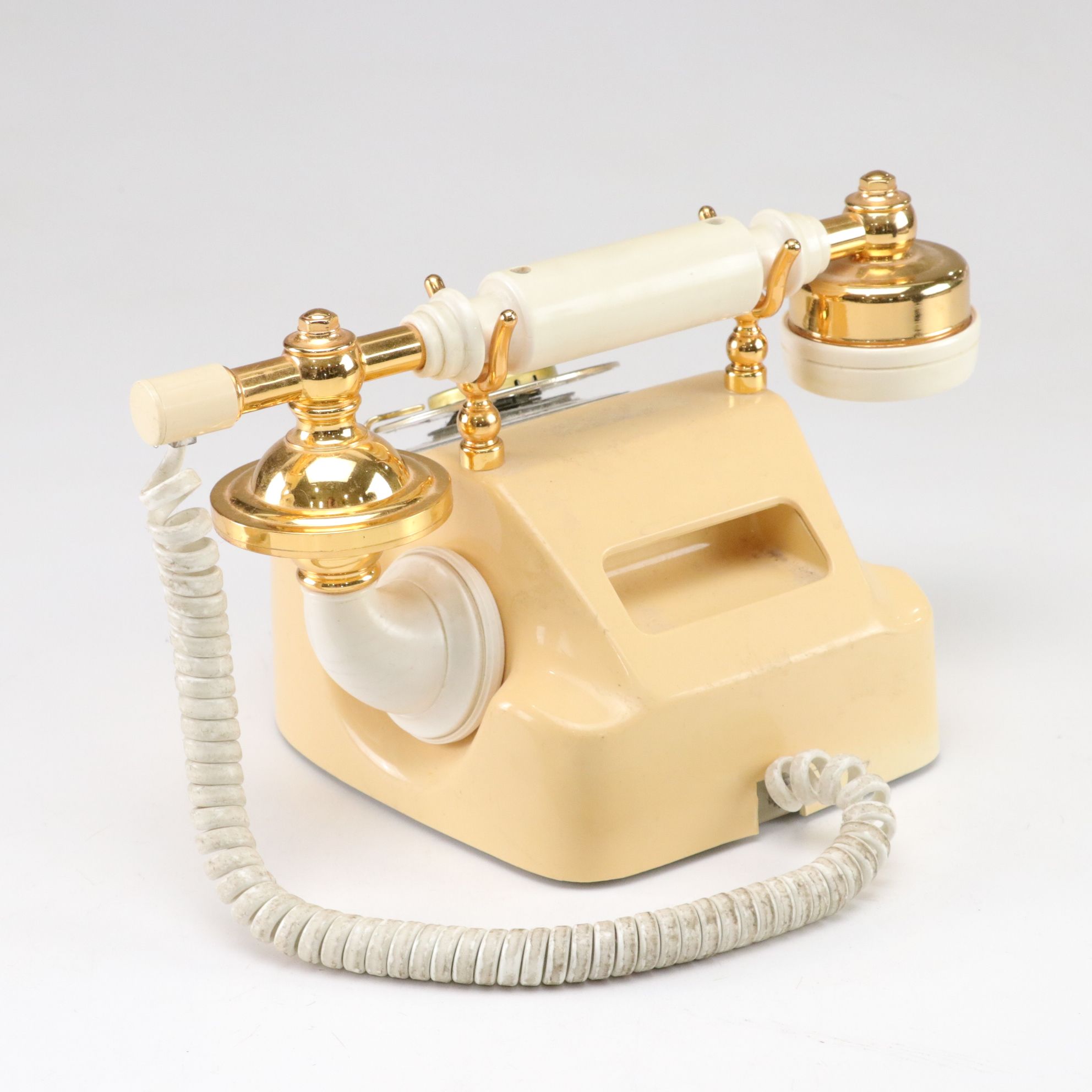Princess Ivory & Gold Rotary Desk Telephone with Hand-Decorated Teacup and More
