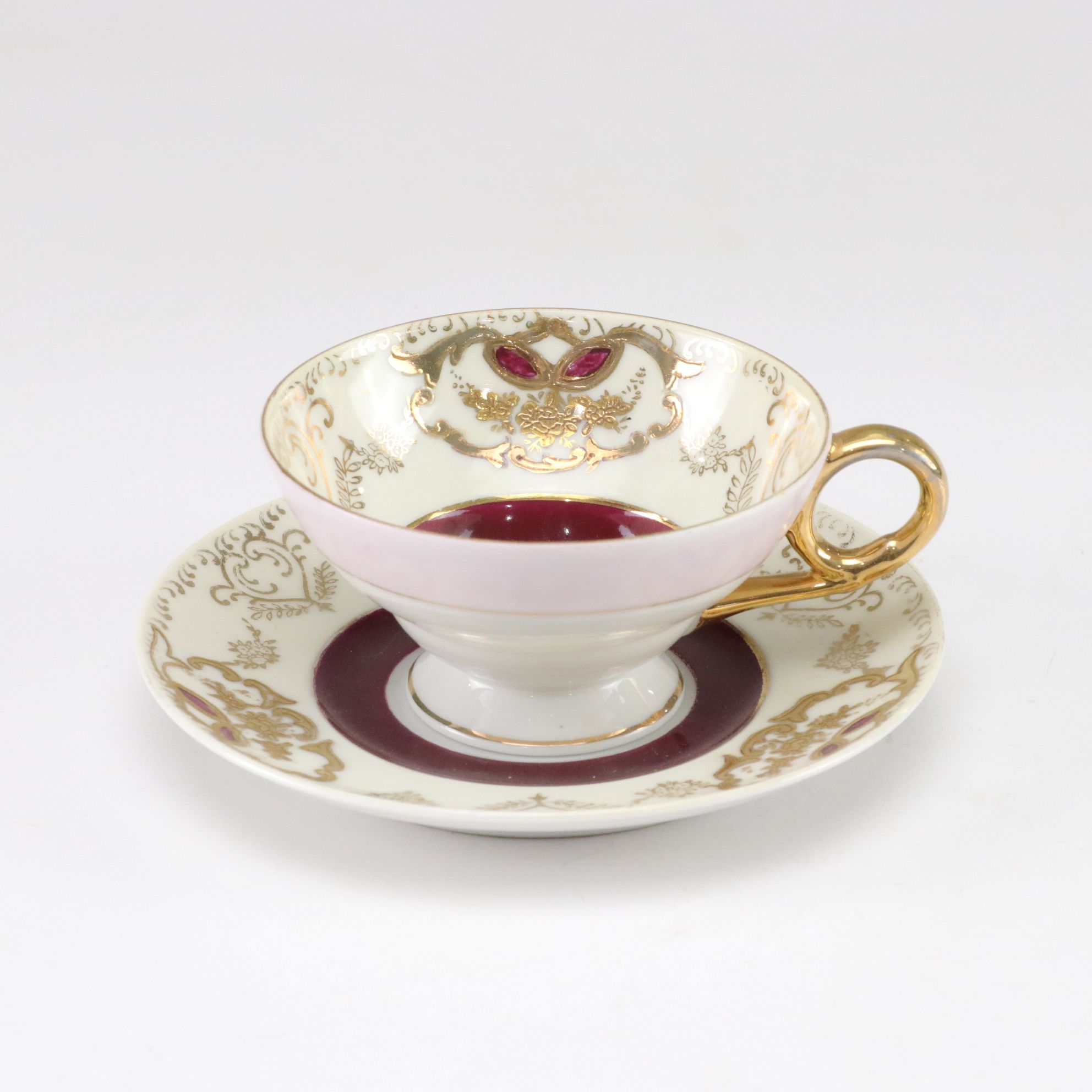 Princess Ivory & Gold Rotary Desk Telephone with Hand-Decorated Teacup and More