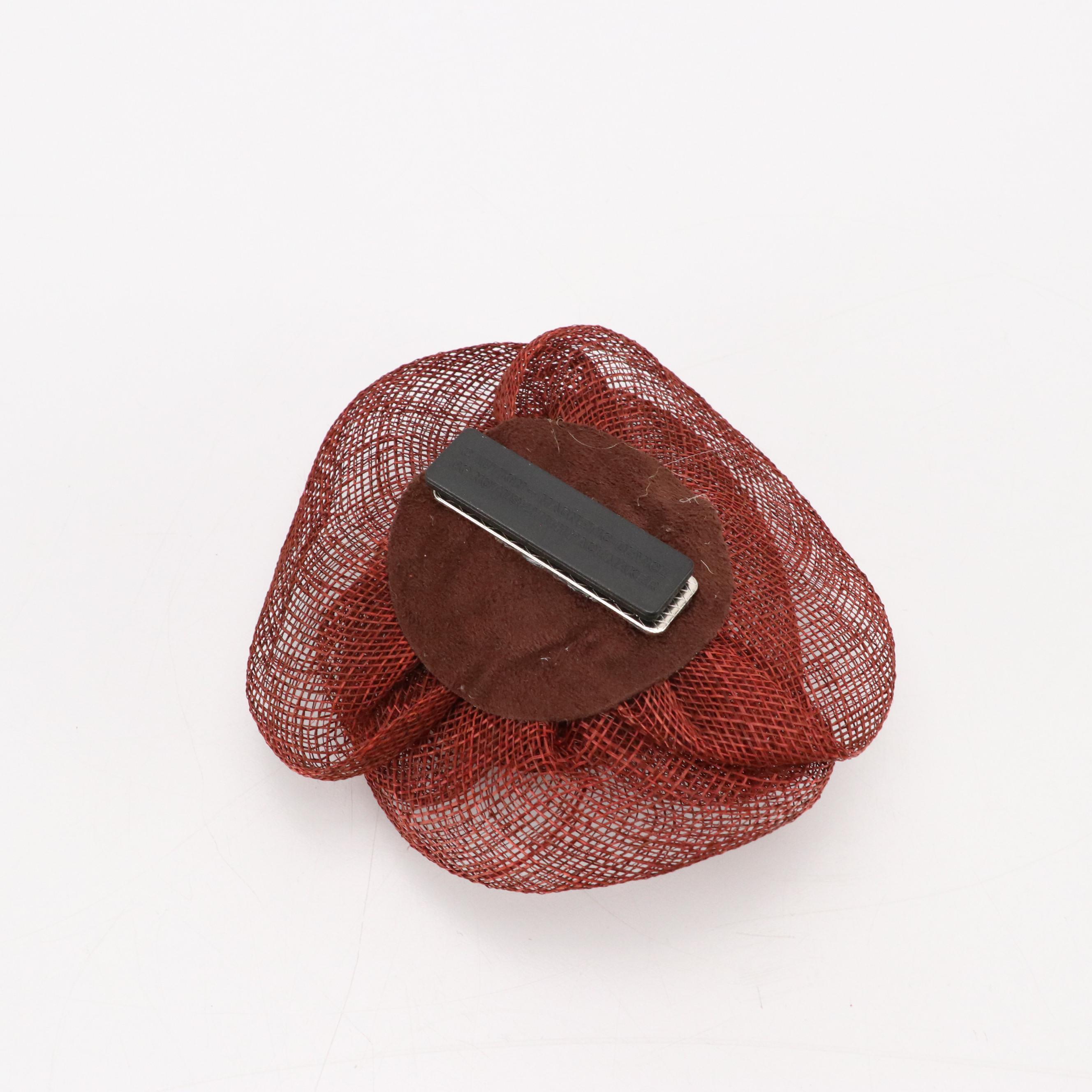 Chico's Feather and Fabric Brooch Pins with Crystal Accents