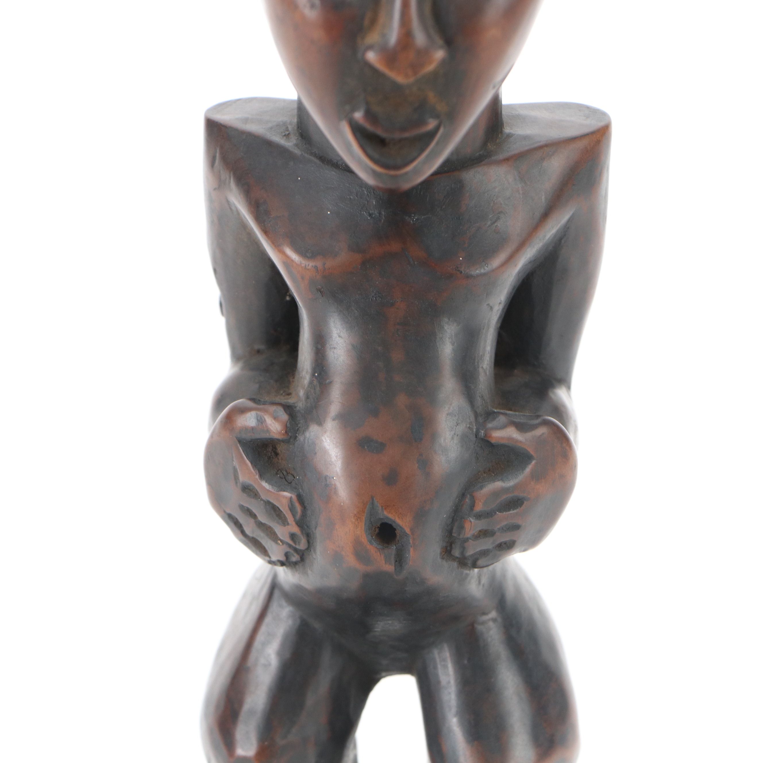 Congolese Carved Wood Songye Community Nkisi Power Figure, Mid-20th Century