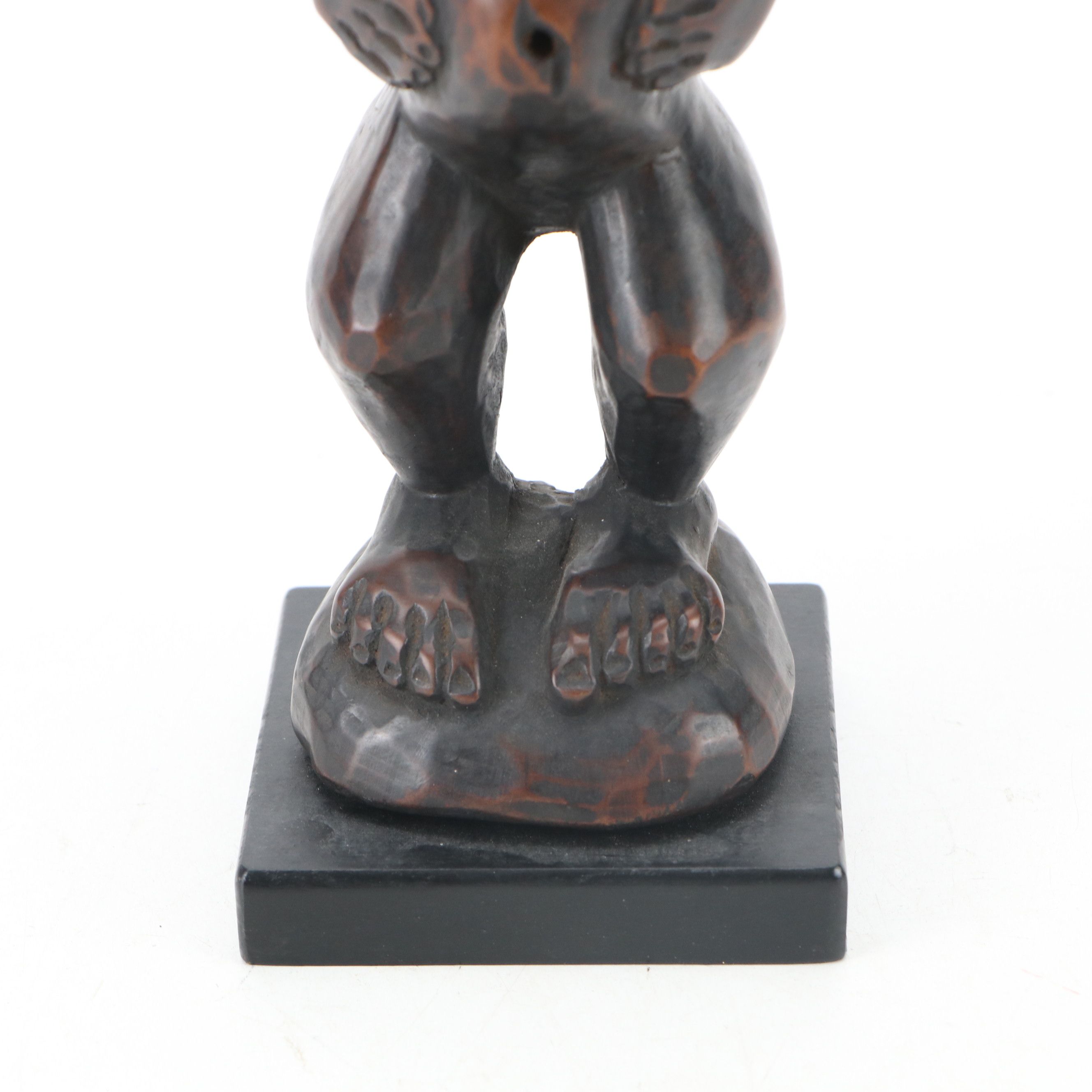 Congolese Carved Wood Songye Community Nkisi Power Figure, Mid-20th Century