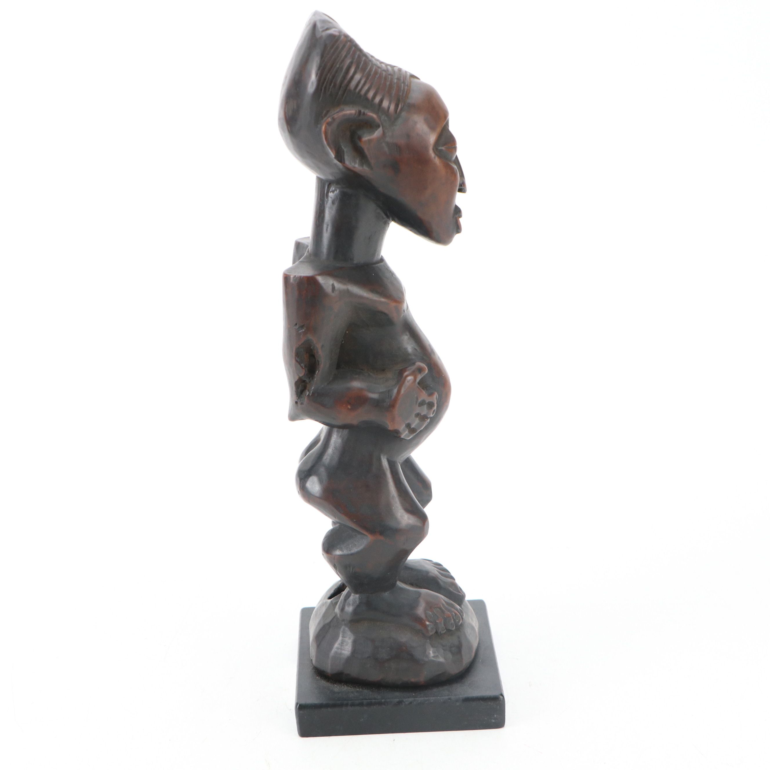 Congolese Carved Wood Songye Community Nkisi Power Figure, Mid-20th Century