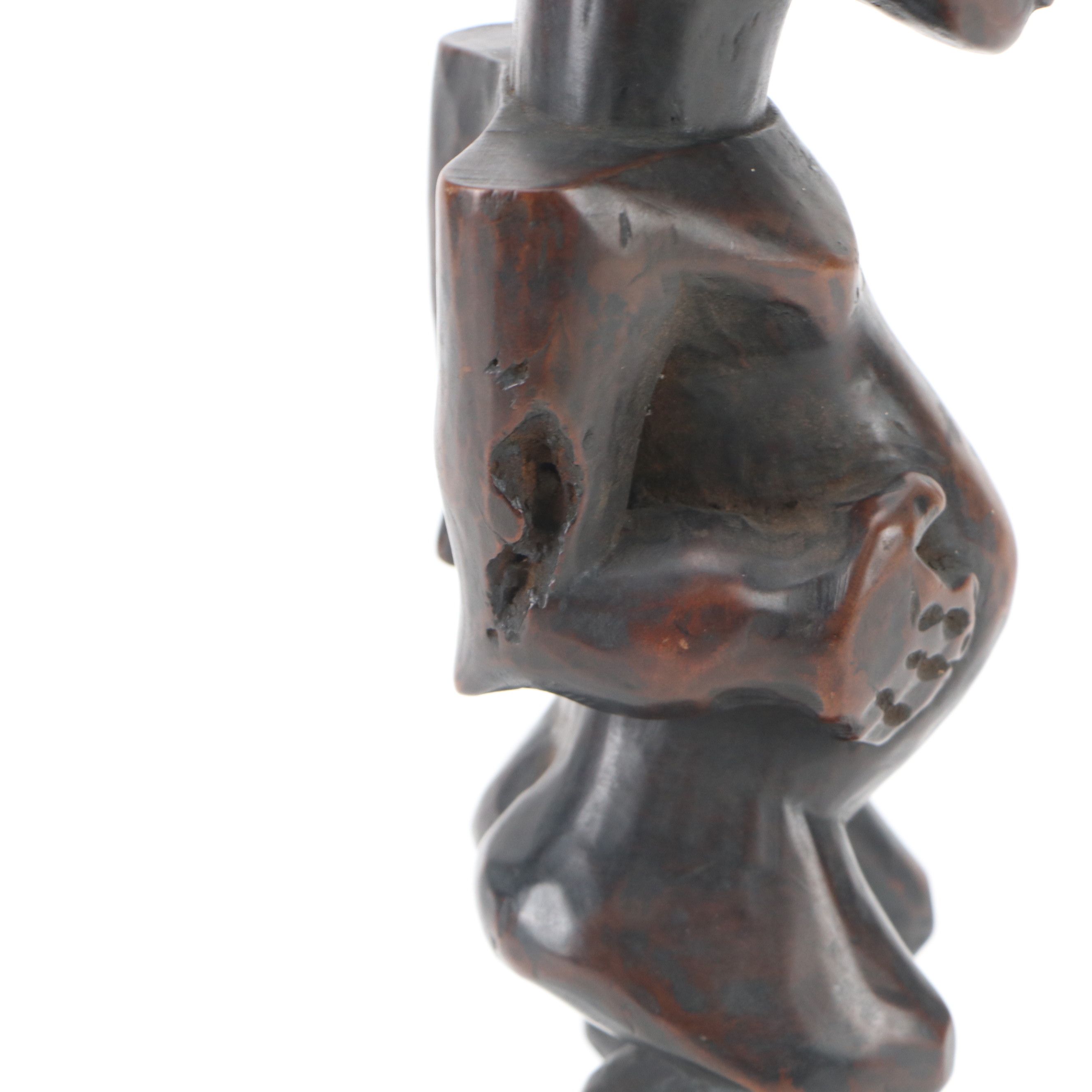 Congolese Carved Wood Songye Community Nkisi Power Figure, Mid-20th Century