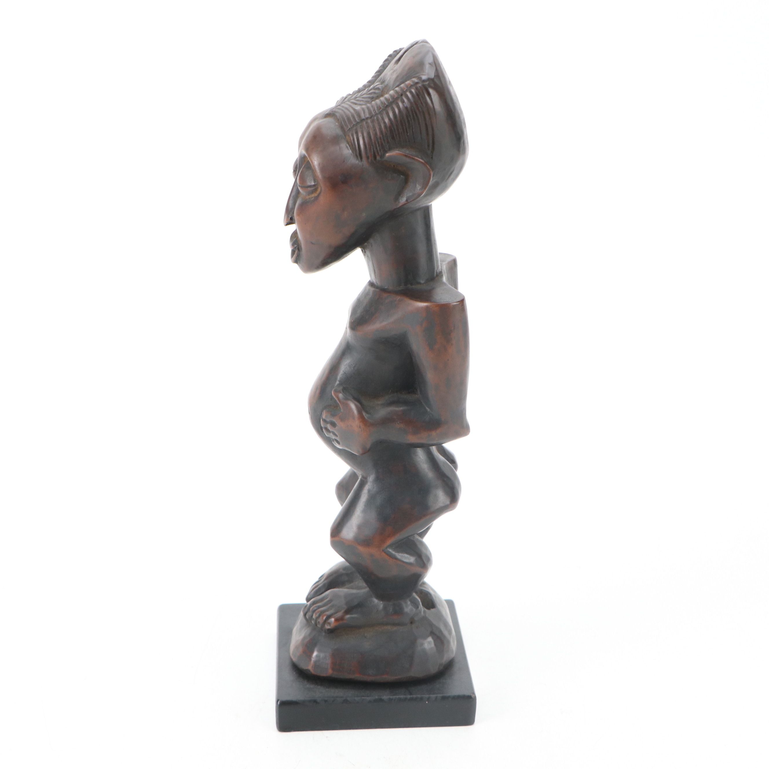 Congolese Carved Wood Songye Community Nkisi Power Figure, Mid-20th Century