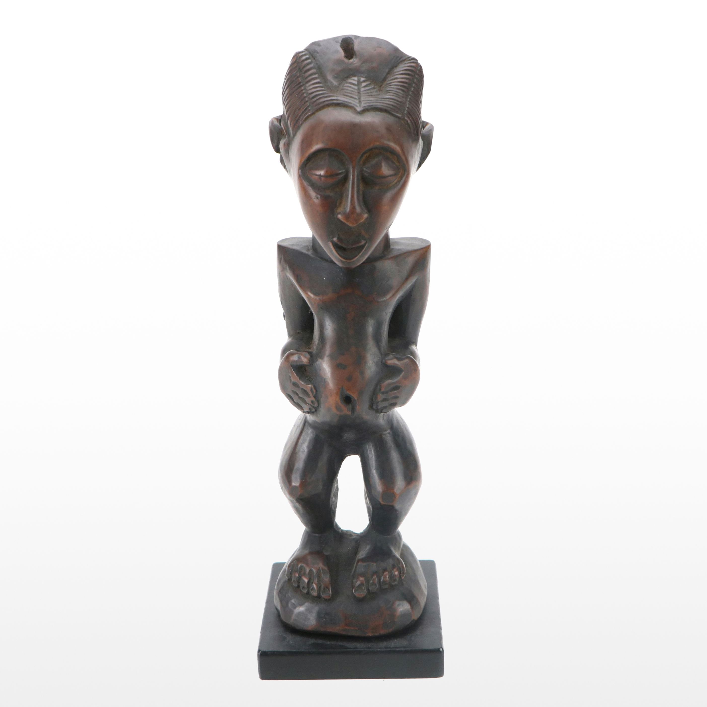 Congolese Carved Wood Songye Community Nkisi Power Figure, Mid-20th Century