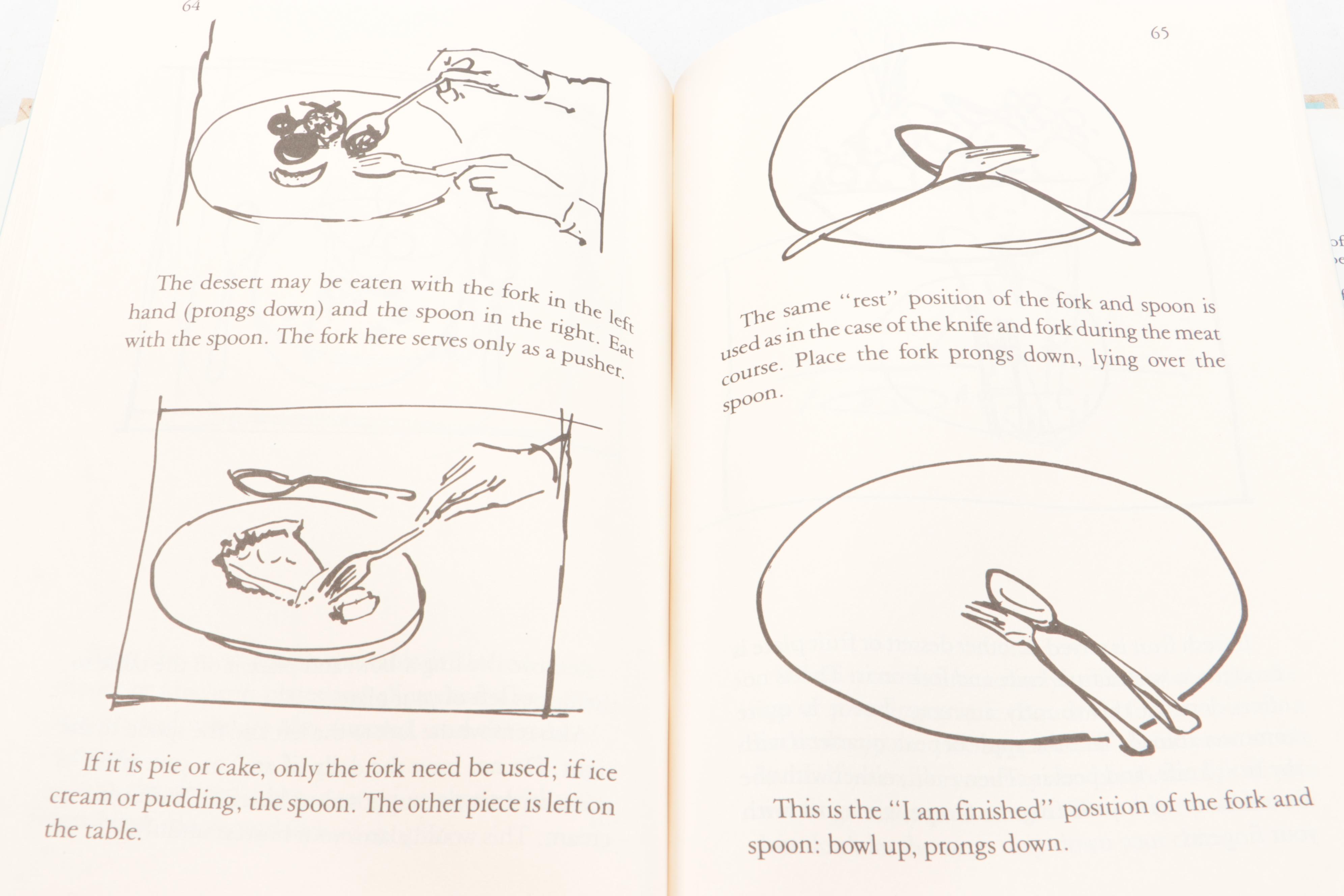 Illustrated "Tiffany's Table Manners for Teenagers" by Walter Hoving, 1989