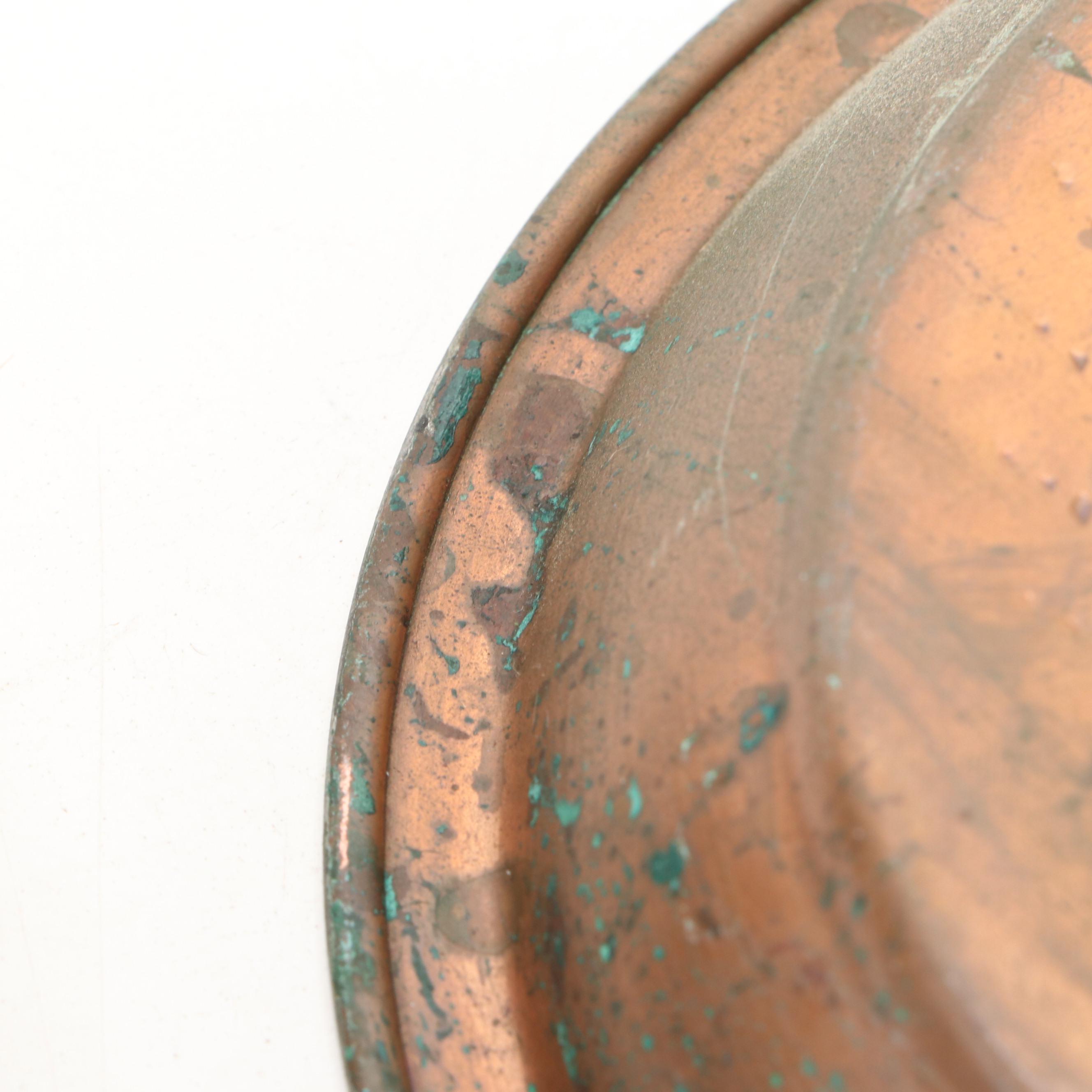 Owl and Rooster Tin Lined Copper Baking Molds