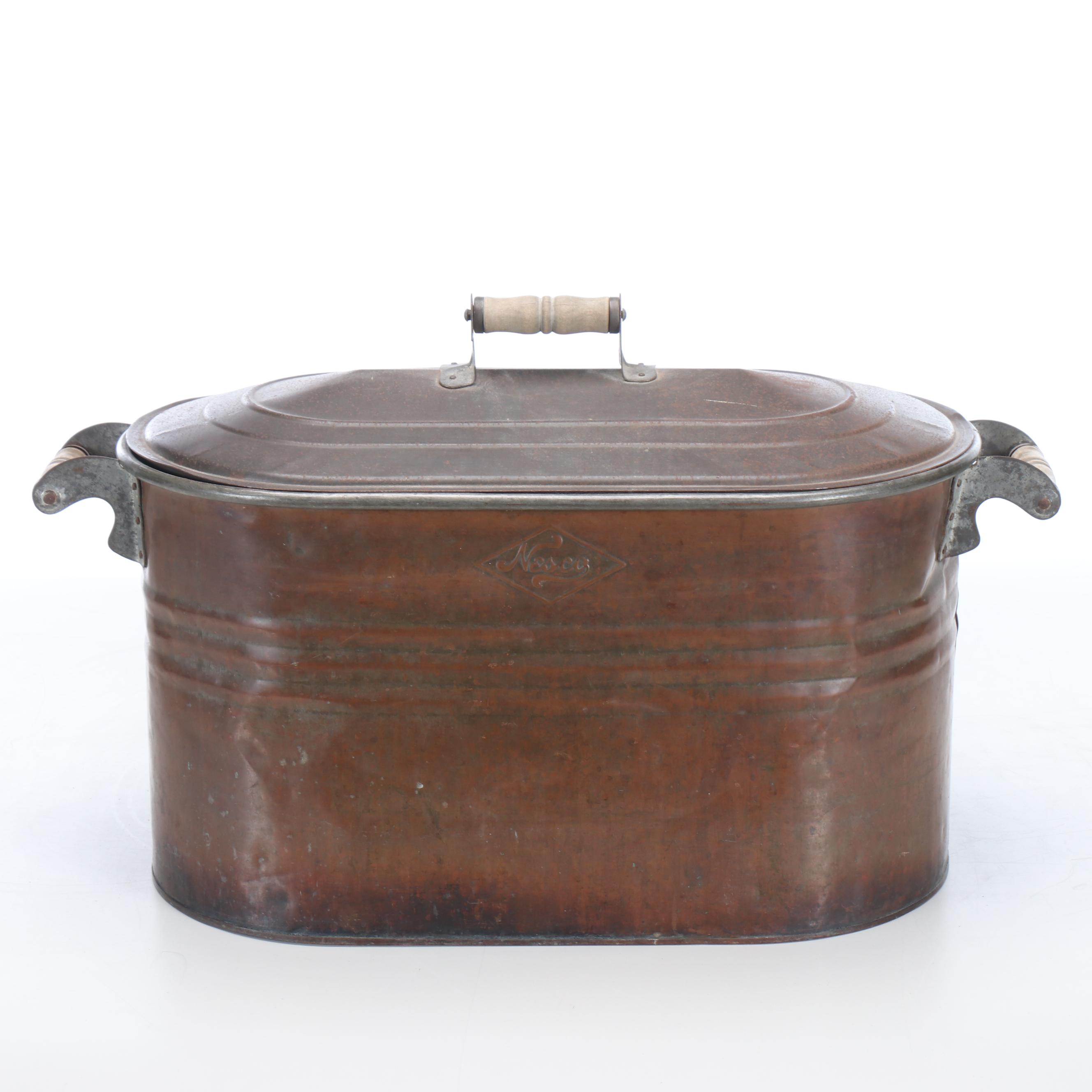 Nesco Copper Lidded Boiler Wash Tub, Early 20th Century