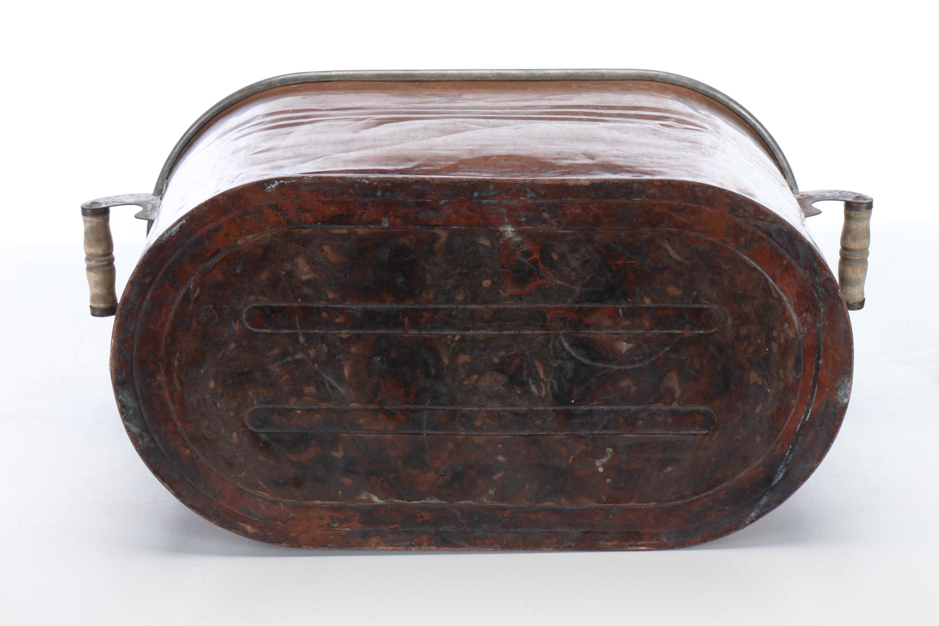 Nesco Copper Lidded Boiler Wash Tub, Early 20th Century