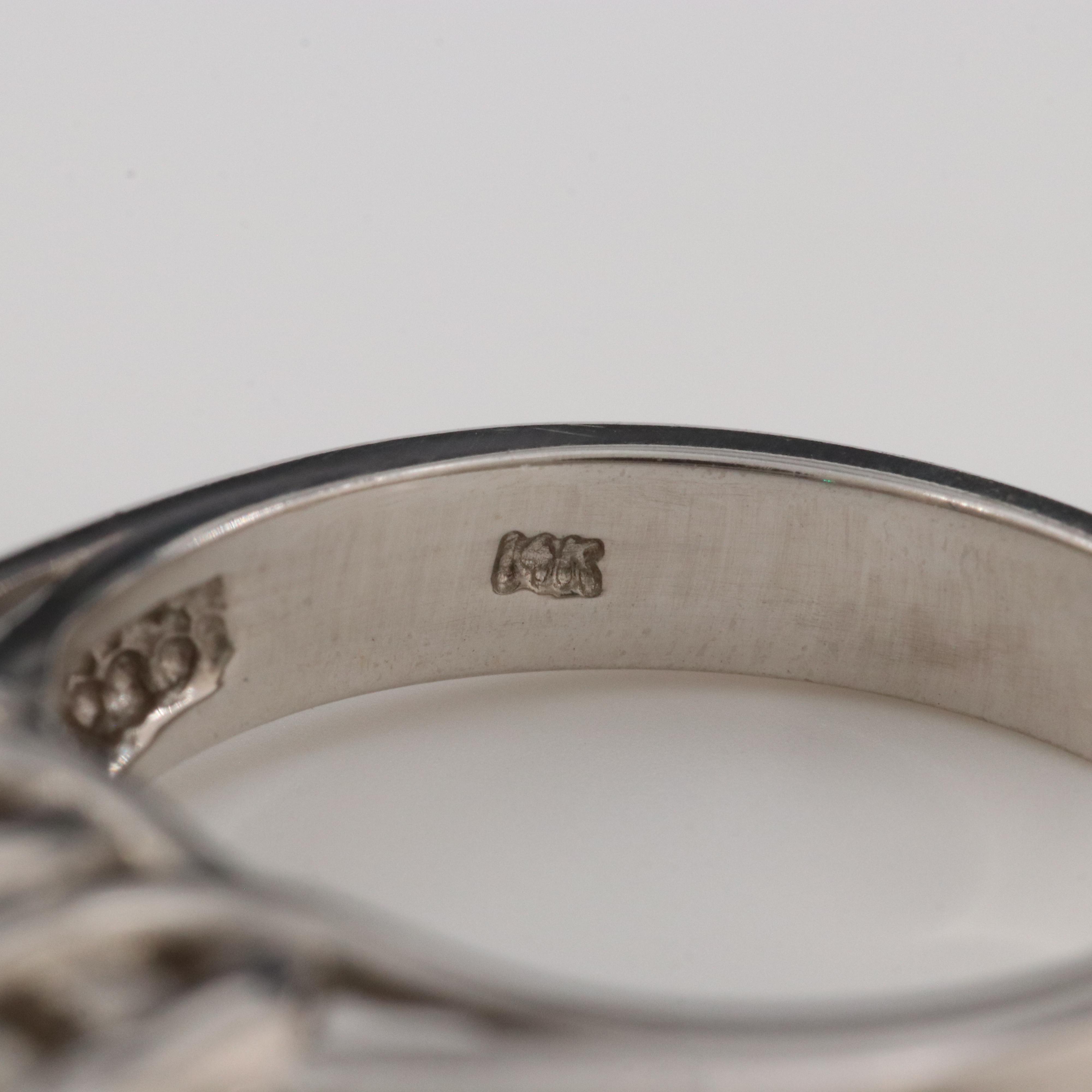 14K Morganite and Moissanite Ring