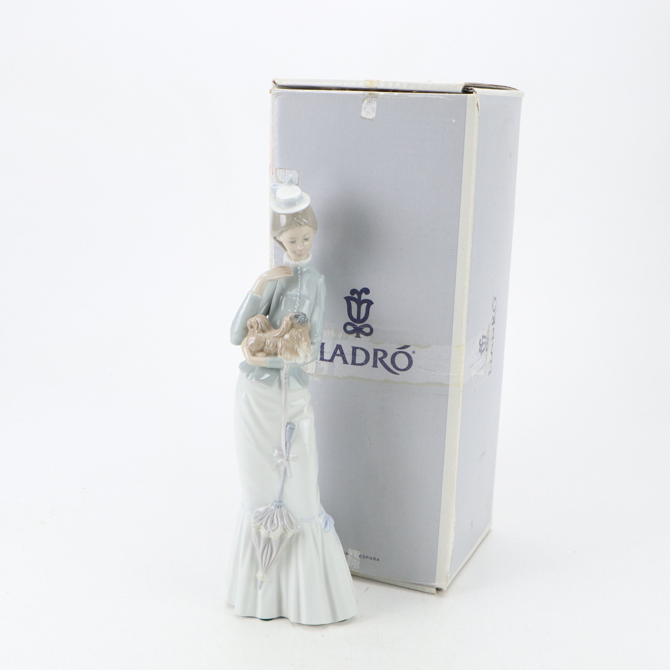 Lladró "A Walk with the Dog" Porcelain Figurine