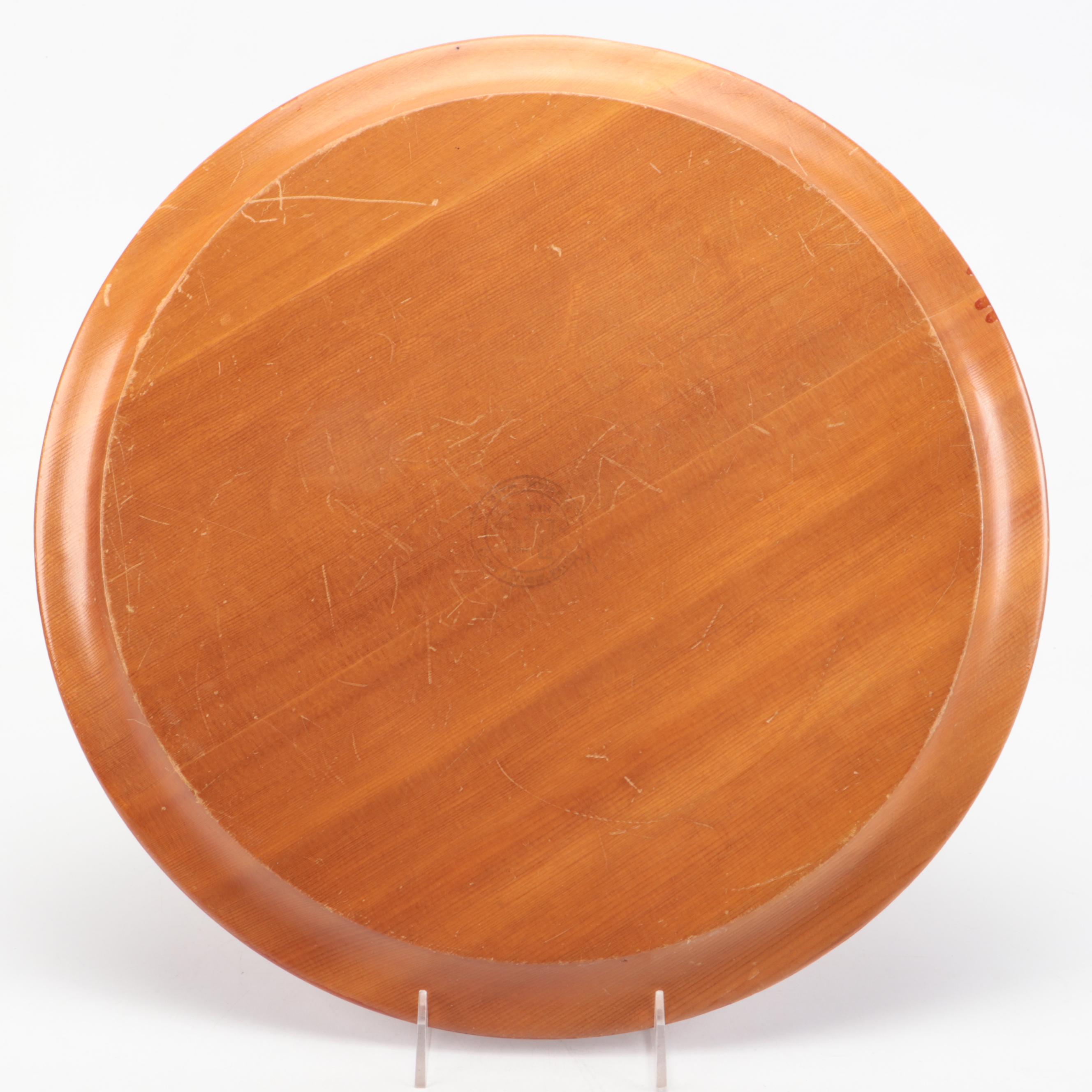 Posey Folk Art Painted Tray with Basket and Other Kitchen Accessories