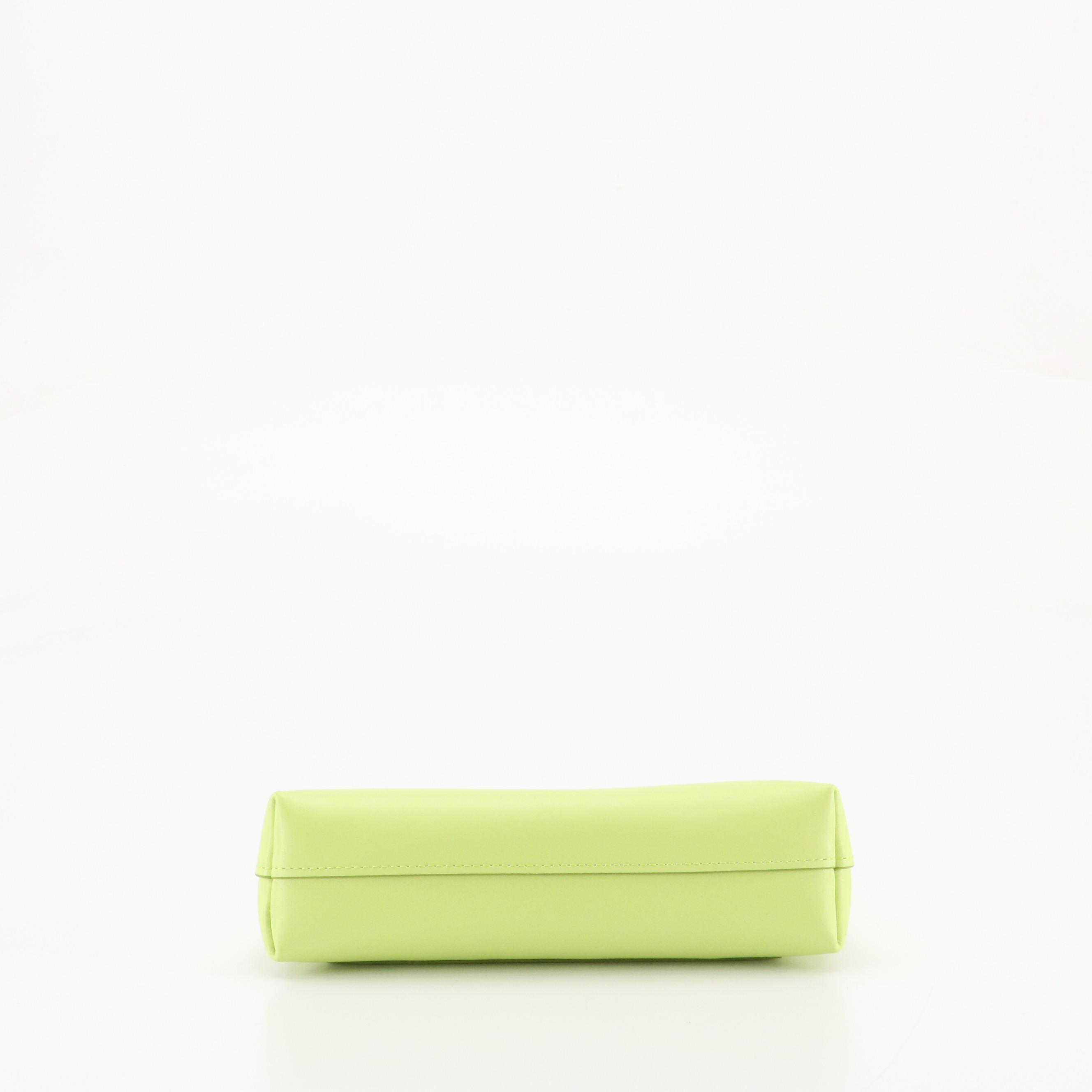 Zac Posen Top Zip Shoulder Bag in Green Leather & Olga Berg Glass Stone Clutch