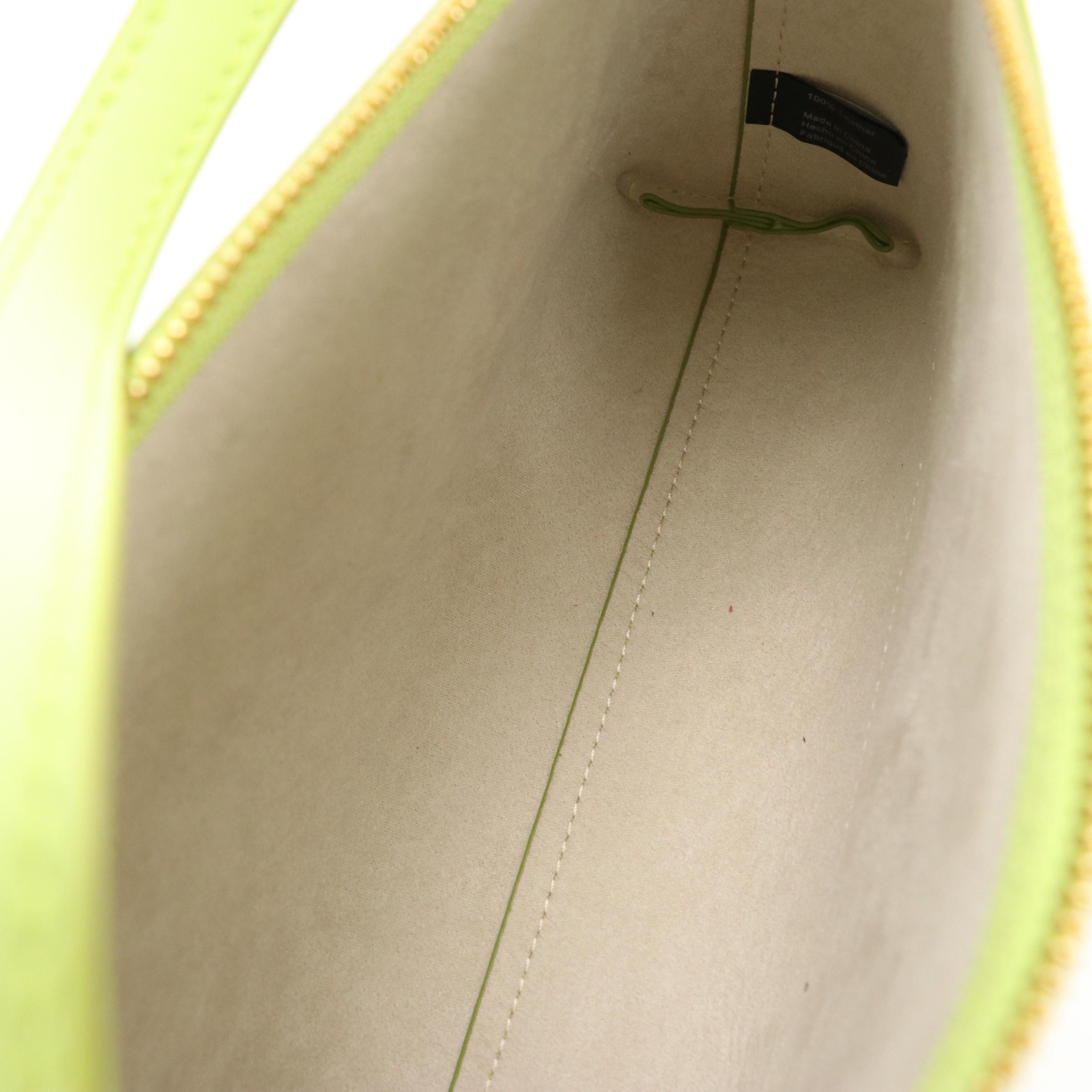 Zac Posen Top Zip Shoulder Bag in Green Leather & Olga Berg Glass Stone Clutch