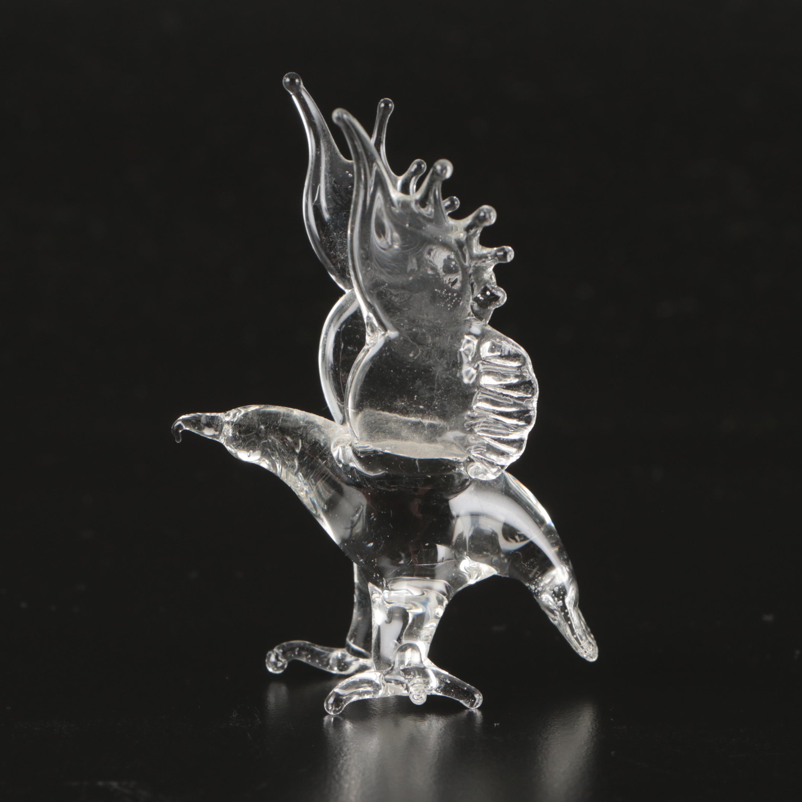 Carved Wood and Glass Animal Figurines