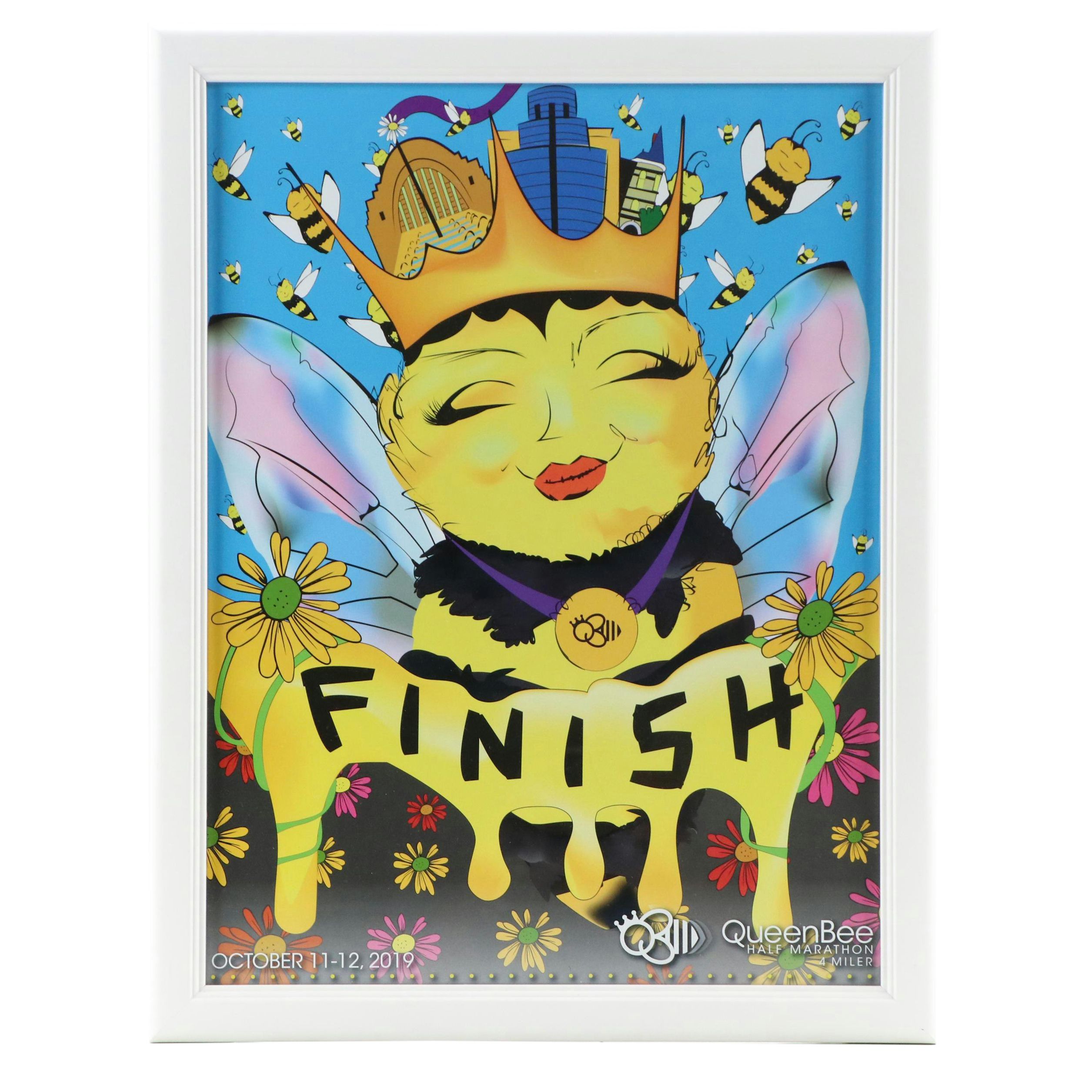 Cincinnati 2019 "Queen Bee" Half Marathon Poster