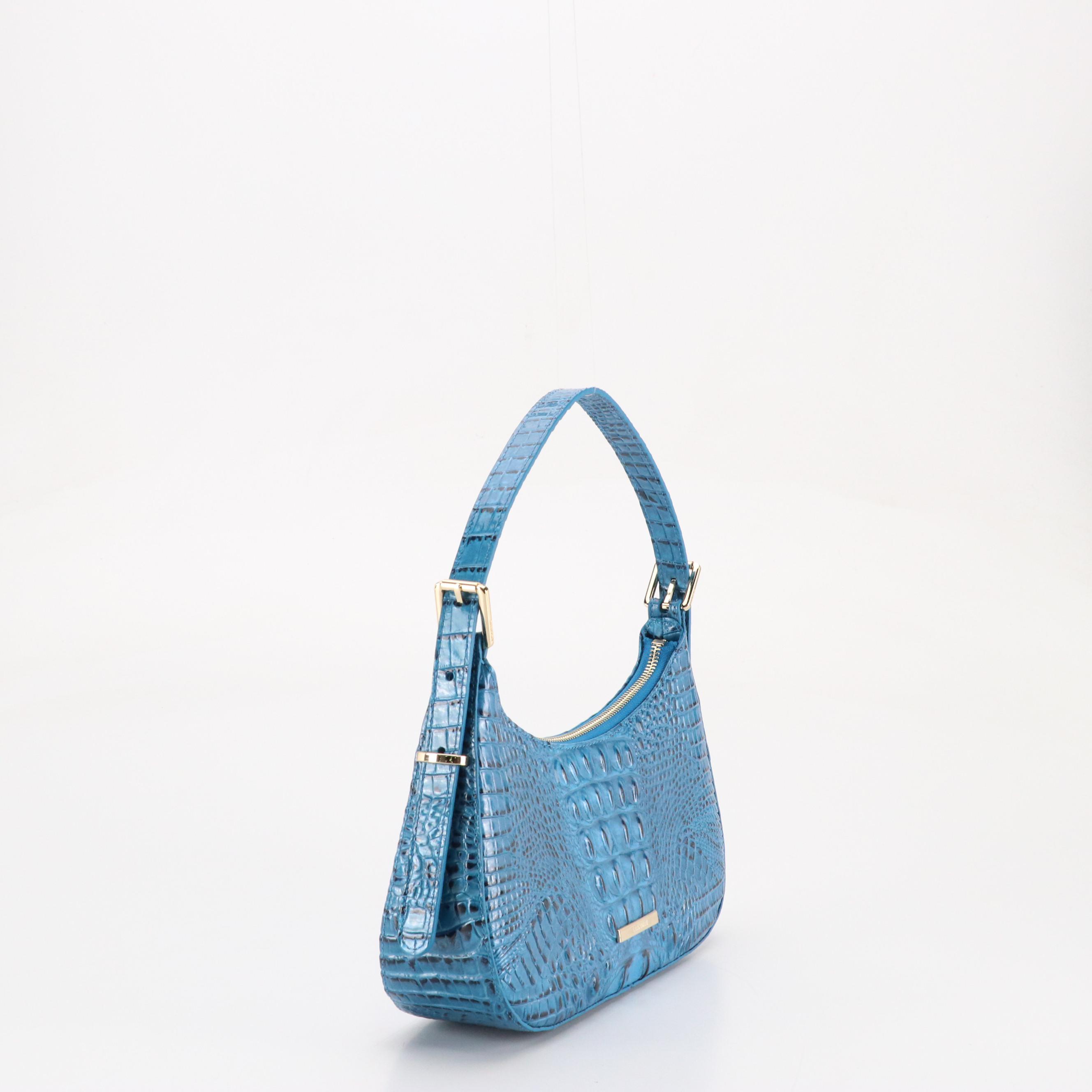 Brahmin Kyrie Shoulder Bag in "Vibrant Azure" Melbourne Leather