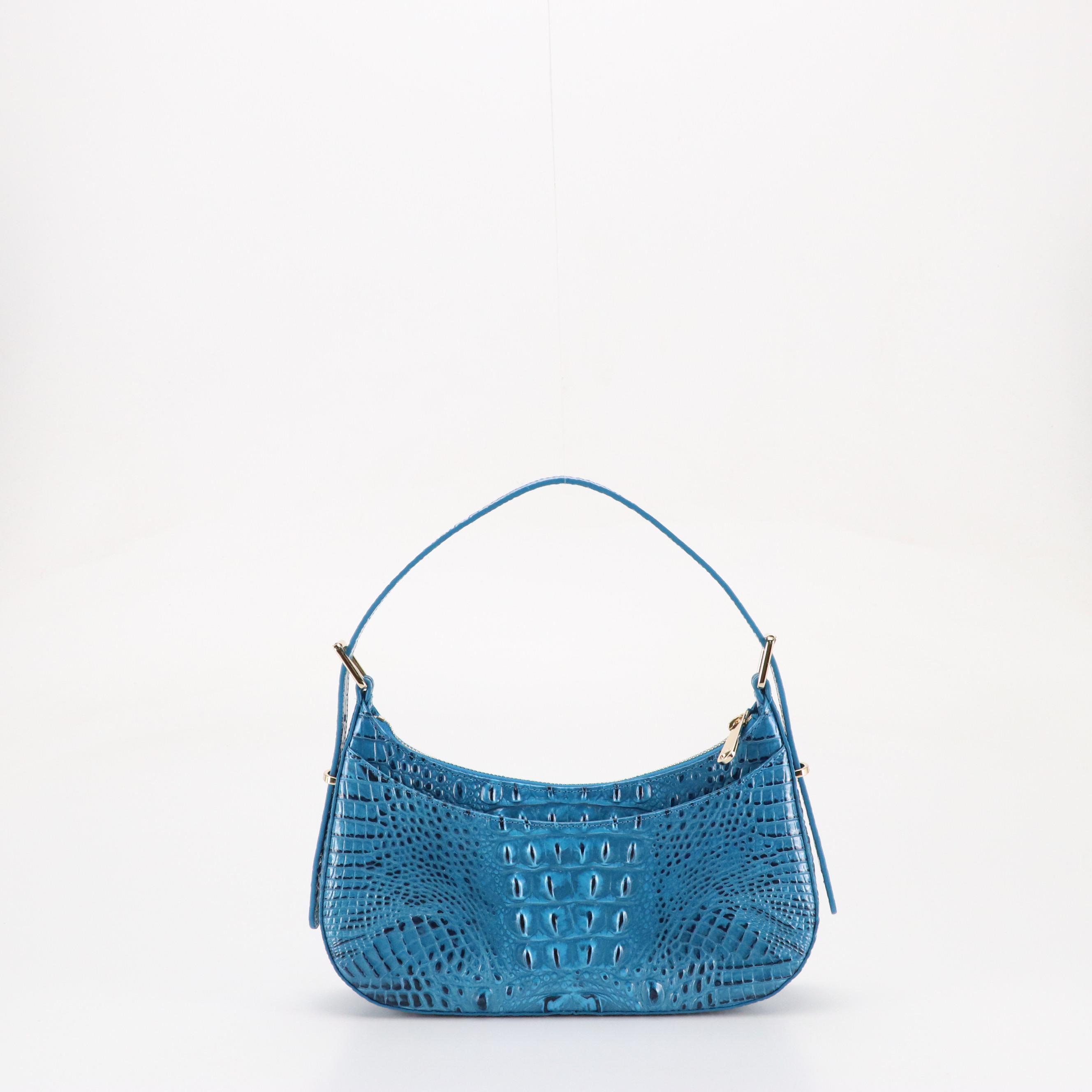 Brahmin Kyrie Shoulder Bag in "Vibrant Azure" Melbourne Leather