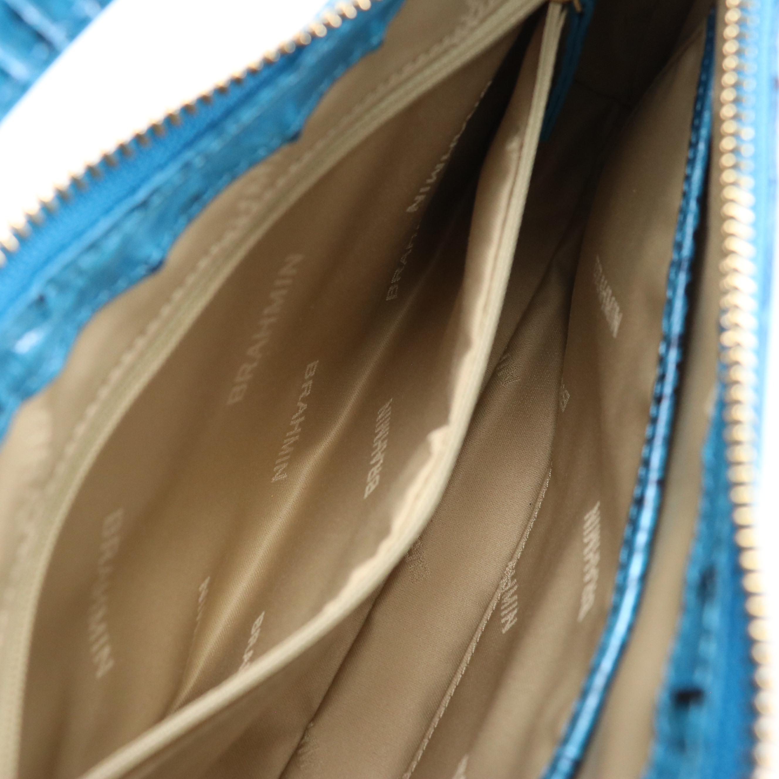 Brahmin Kyrie Shoulder Bag in "Vibrant Azure" Melbourne Leather