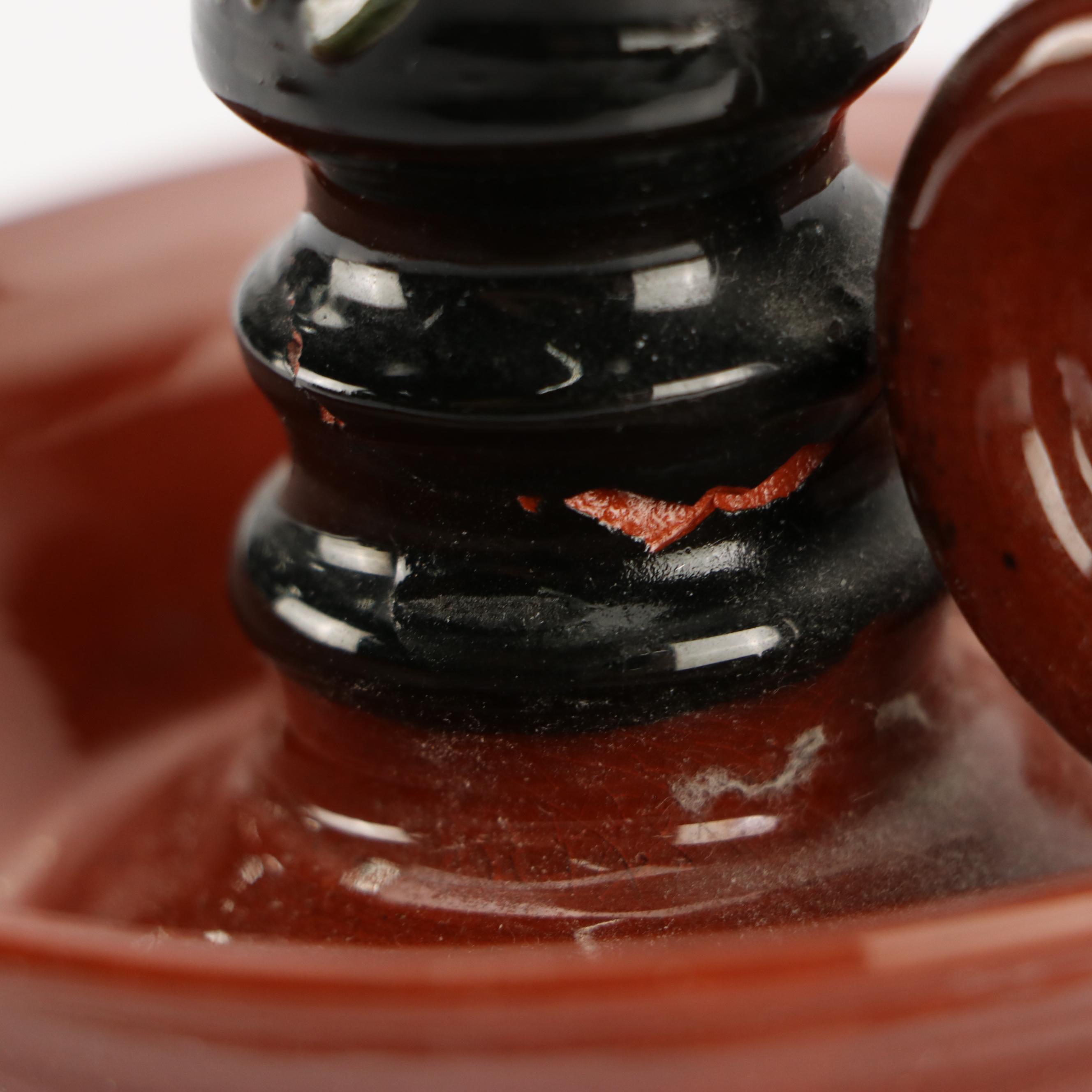 Susan Boylston Adams Ceramic Plate with Other Candlestick and Ornaments
