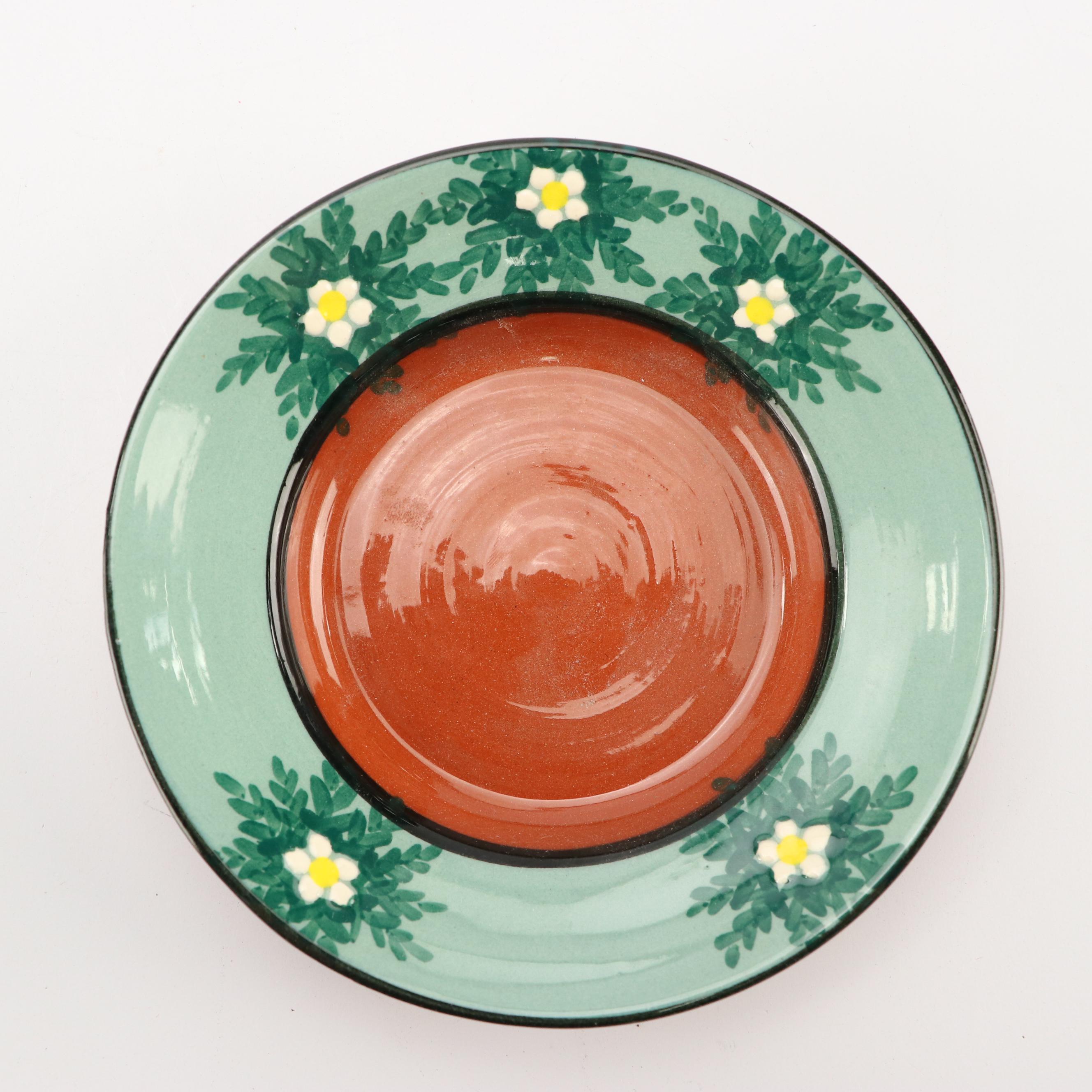 Susan Boylston Adams Ceramic Plate with Other Candlestick and Ornaments